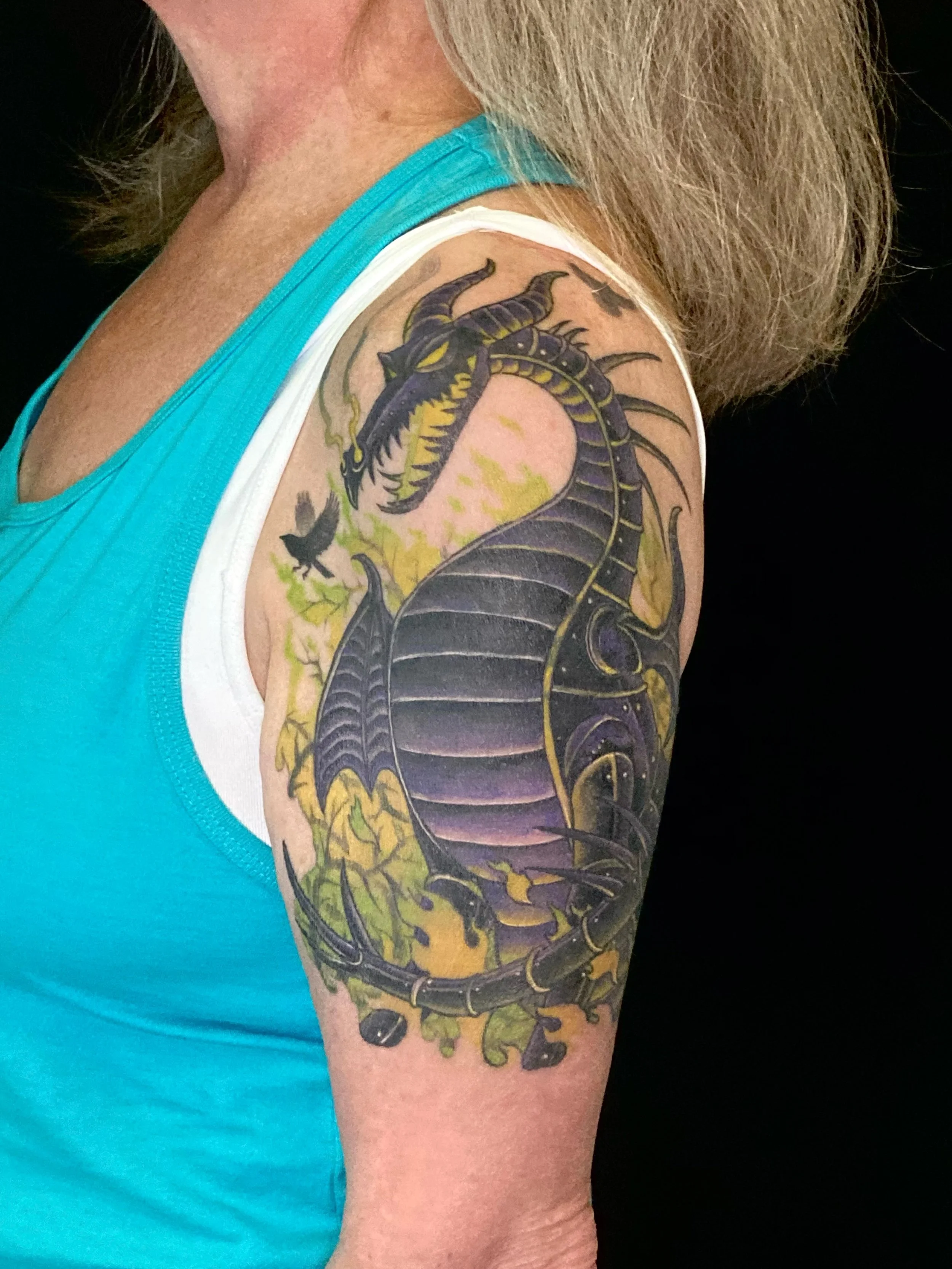 HEALED Steampunk Maleficent Dragon&mdash; thank you, Jennifer!

It&rsquo;s tattoo season! What are you getting?