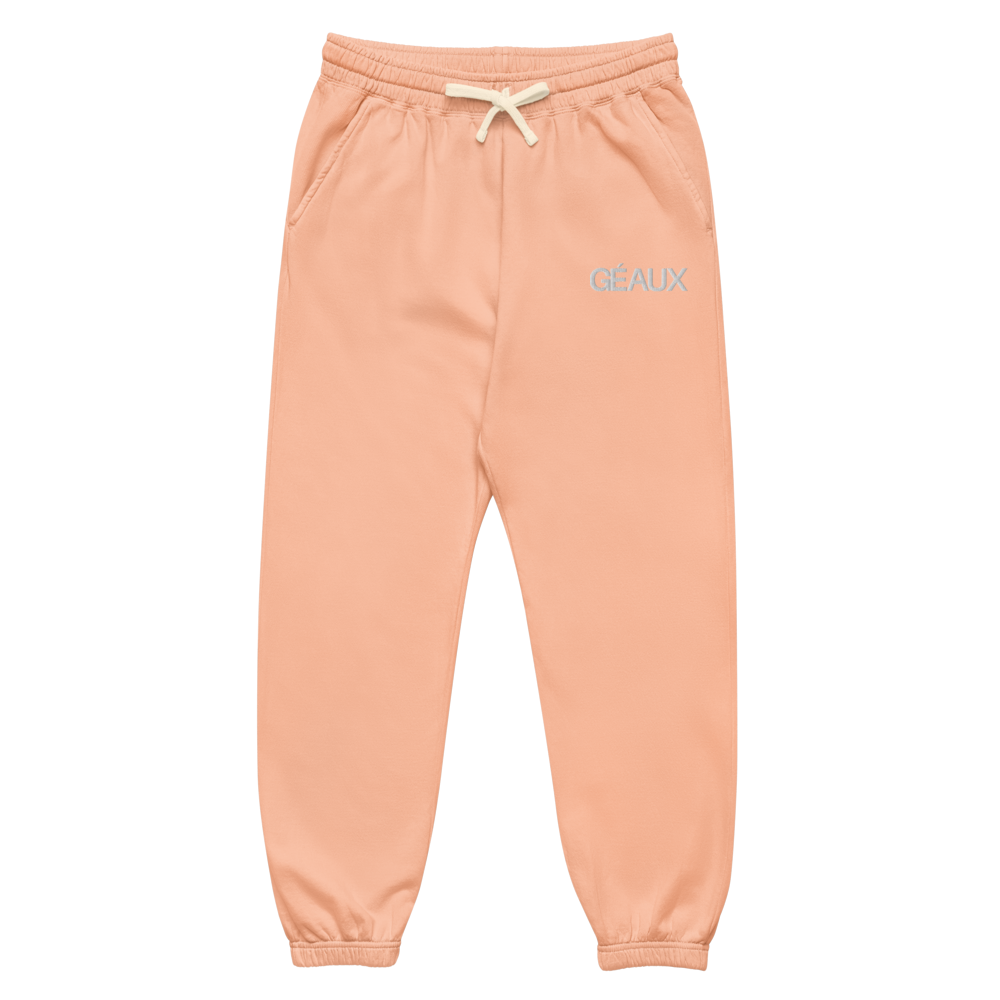 unisex-garment-dyed-fleece-sweatpants-peachy-front-6ab4bd96dda6d.png