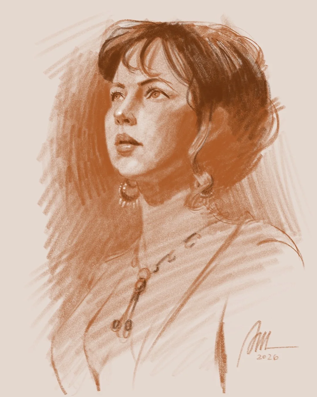 Portrait Female Trois Crayons .jpg