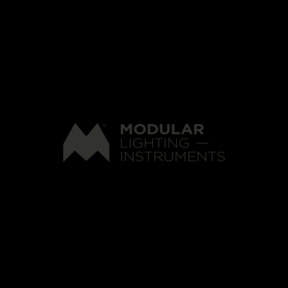 Schwarzes Logo mit grauem Schriftzug: Modular Lighting Instruments