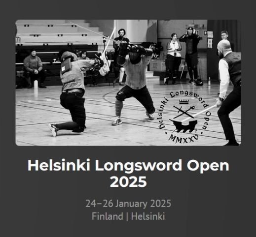 Registration for #HLO25 opens tomorrow, at 16:00 (4 pm) Finnish time on Hemagon! Some info (more details on the registration page):

Prices

Open Longsword: 80&euro;
Women's+ Longsword: 40&euro;
Open Sabre: 40&euro;
Women's+ Sabre: 20&euro;
Open Rapi