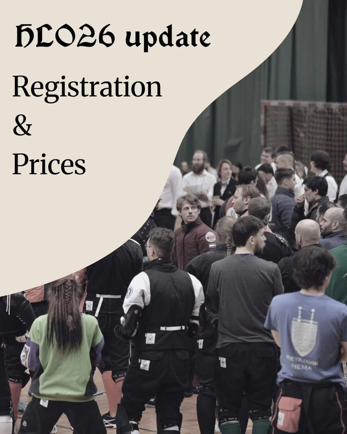 Greetings everyone!

Here&rsquo;s some info about HLO26 sign up fees.

The cost of signing up for one competition is 80&euro; additional competitions will cost 45&euro; each on top of that.

Registration opens up on the 23rd of September. 

#hlo26 #h