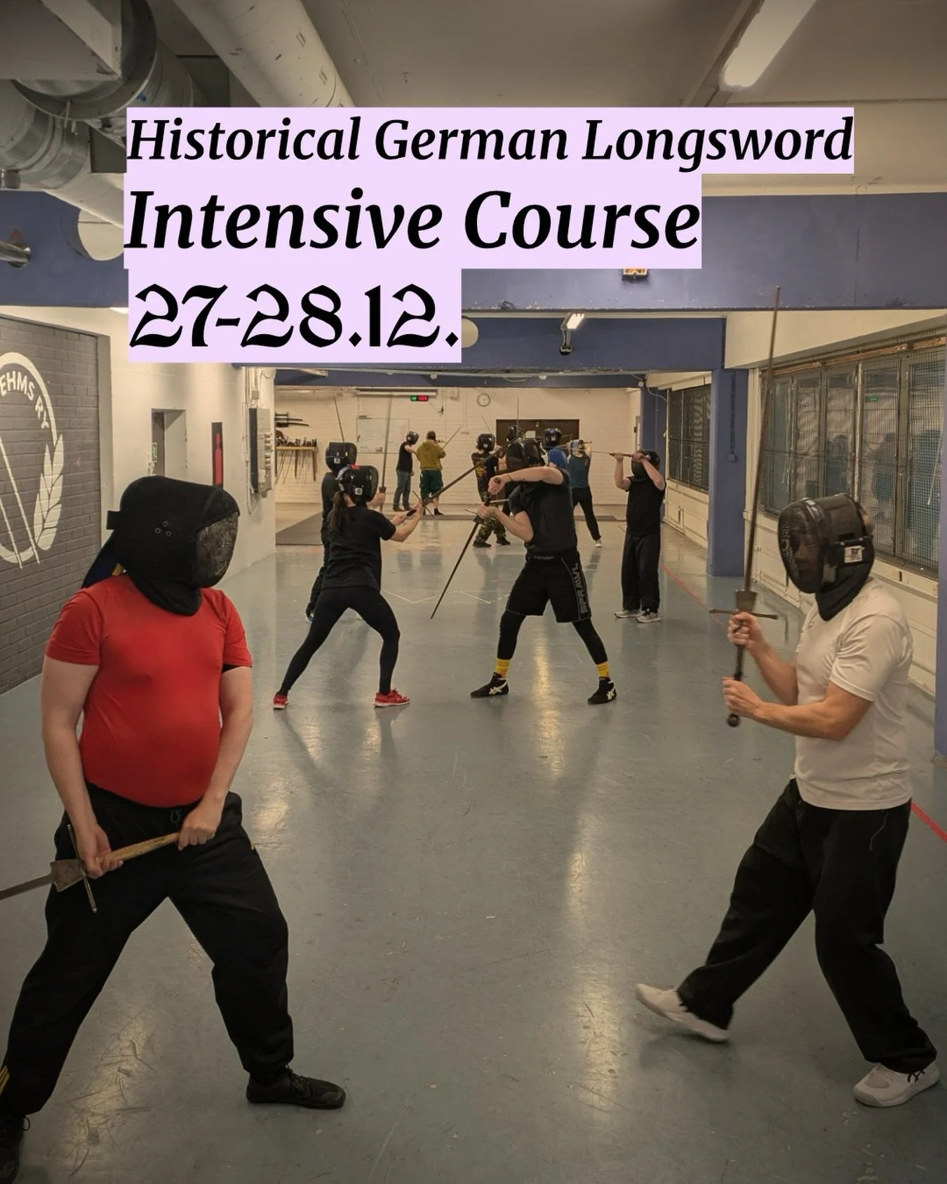 Post in Finnish and in English:

EHMS j&auml;rjest&auml;&auml; saksalaisen pitk&auml;miekan intensiivikurssin 27-28.12. klo 10-17 molempina p&auml;ivin&auml;. Tule oppimaan pitk&auml;miekkailun perusteet kahden p&auml;iv&auml;n aikana, jonka j&auml;l