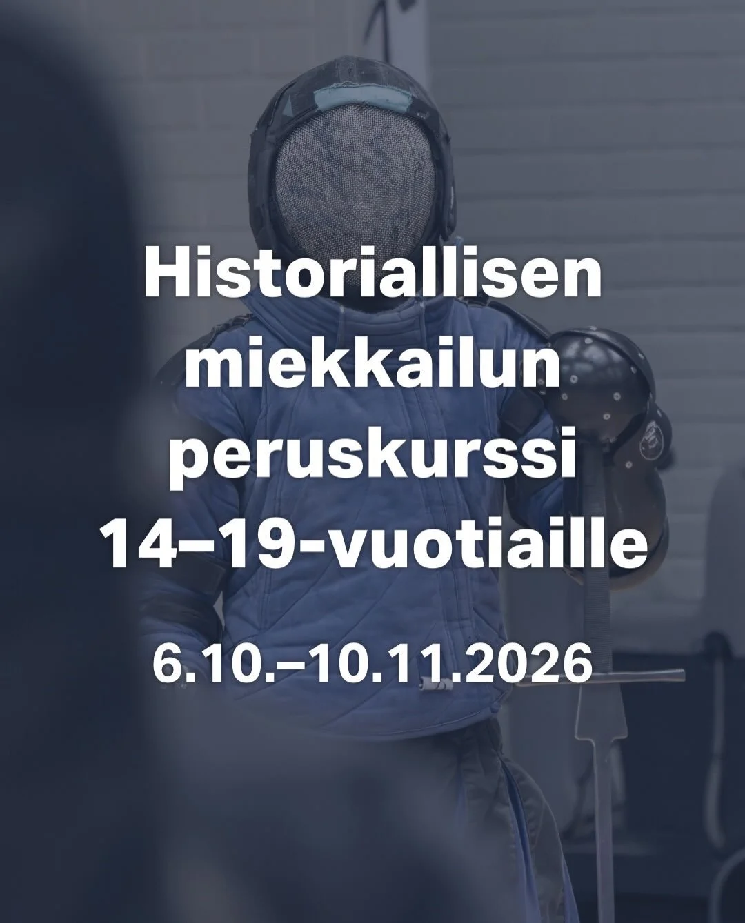 ⚔️ Historiallisen miekkailun peruskurssi 14-19-vuotiaille

Kiinnostaako miekkailu, kamppailulajit tai historia? Tule kokeilemaan historiallista miekkailua!

Historiallinen eurooppalainen miekkailu eli HEMA on kamppailu- ja urheiluharrastus, jossa ope