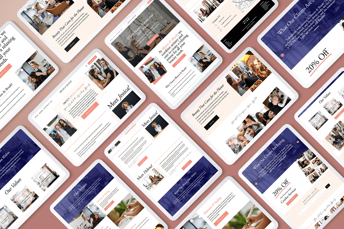Multi device mockup custom website design hairsalon