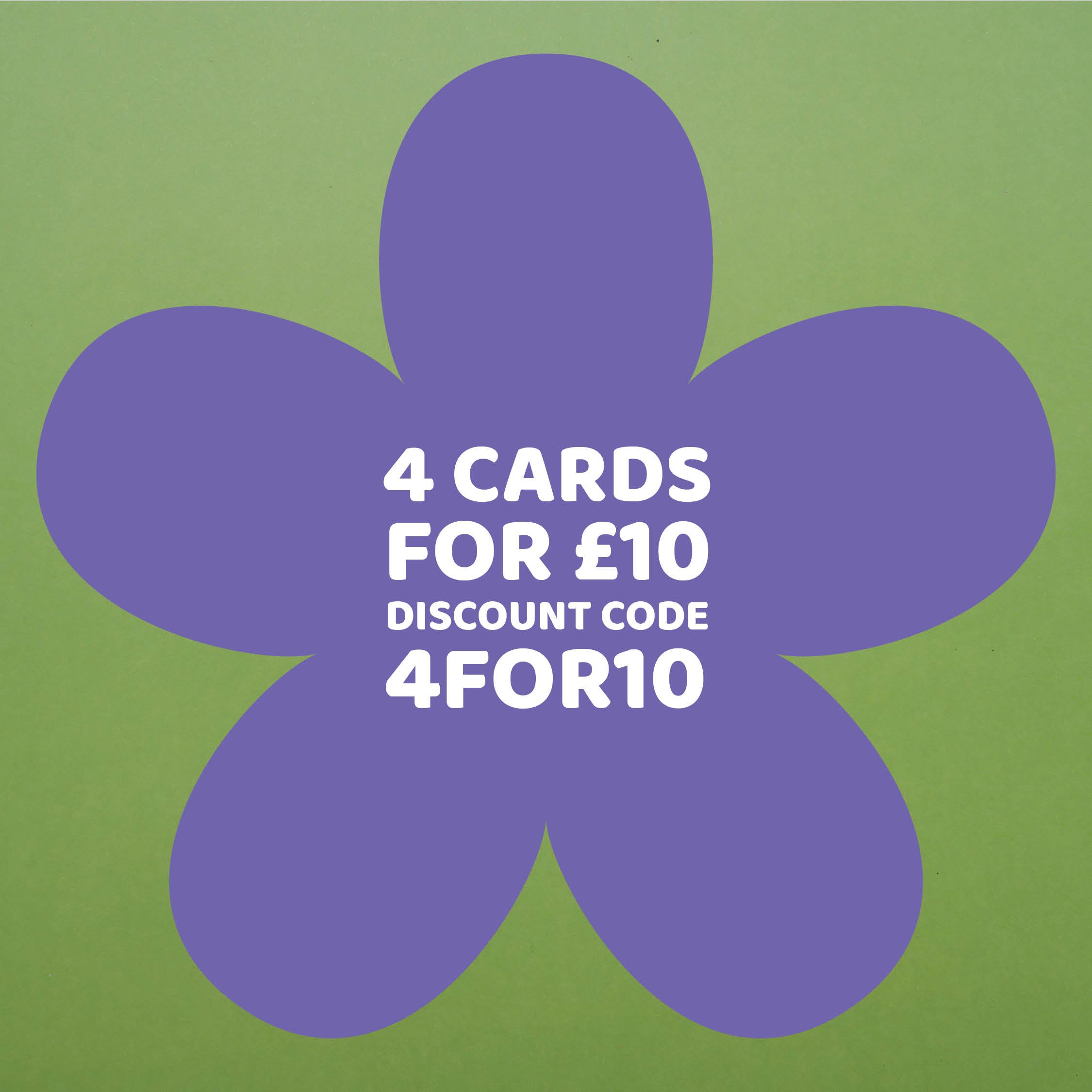 Discount code for plantable cards buy four for ten pounds