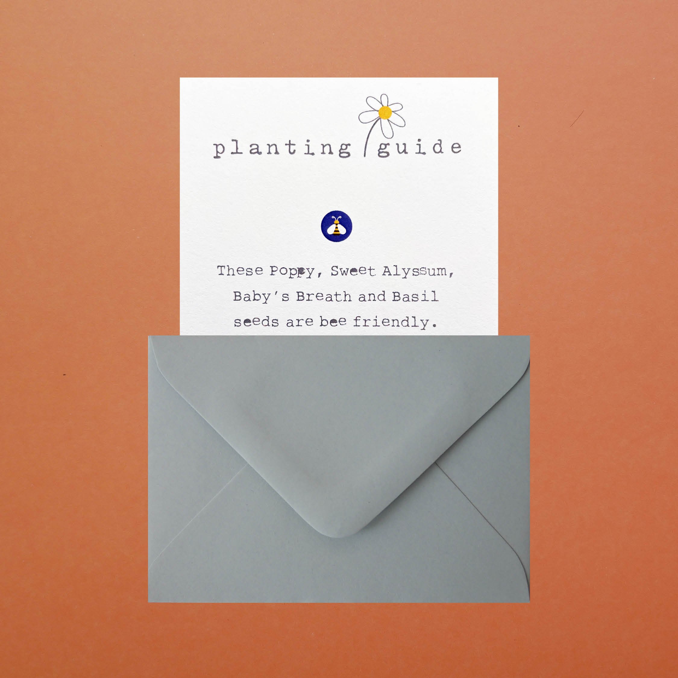 Planting guide and eco friendly envelope