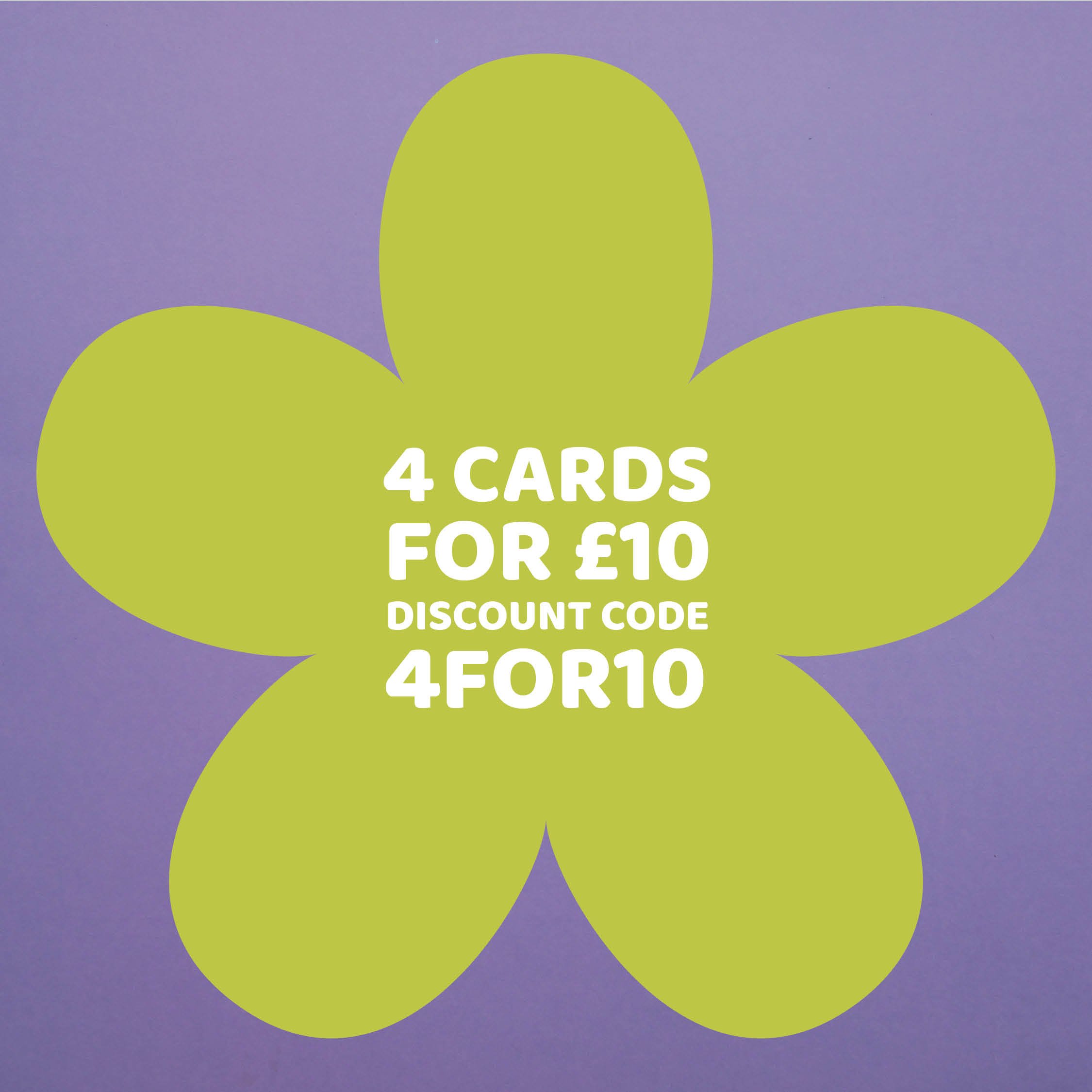 You can buy four cards for ten pounds