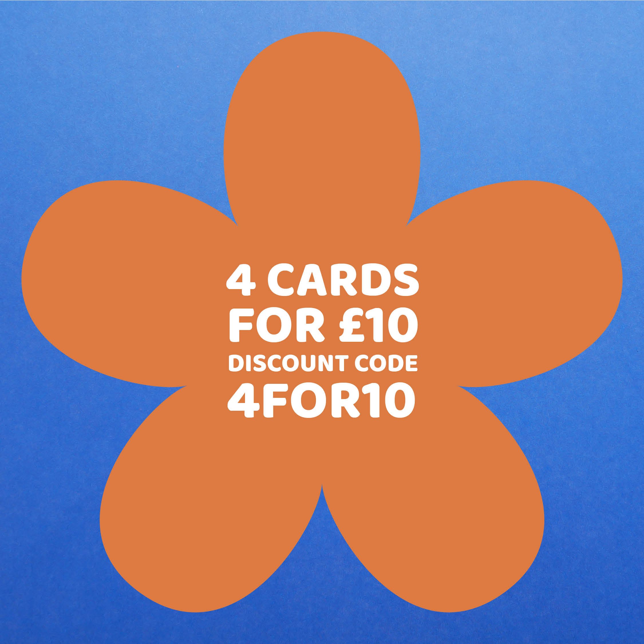 Discount card four cards for ten pounds 4FOR10