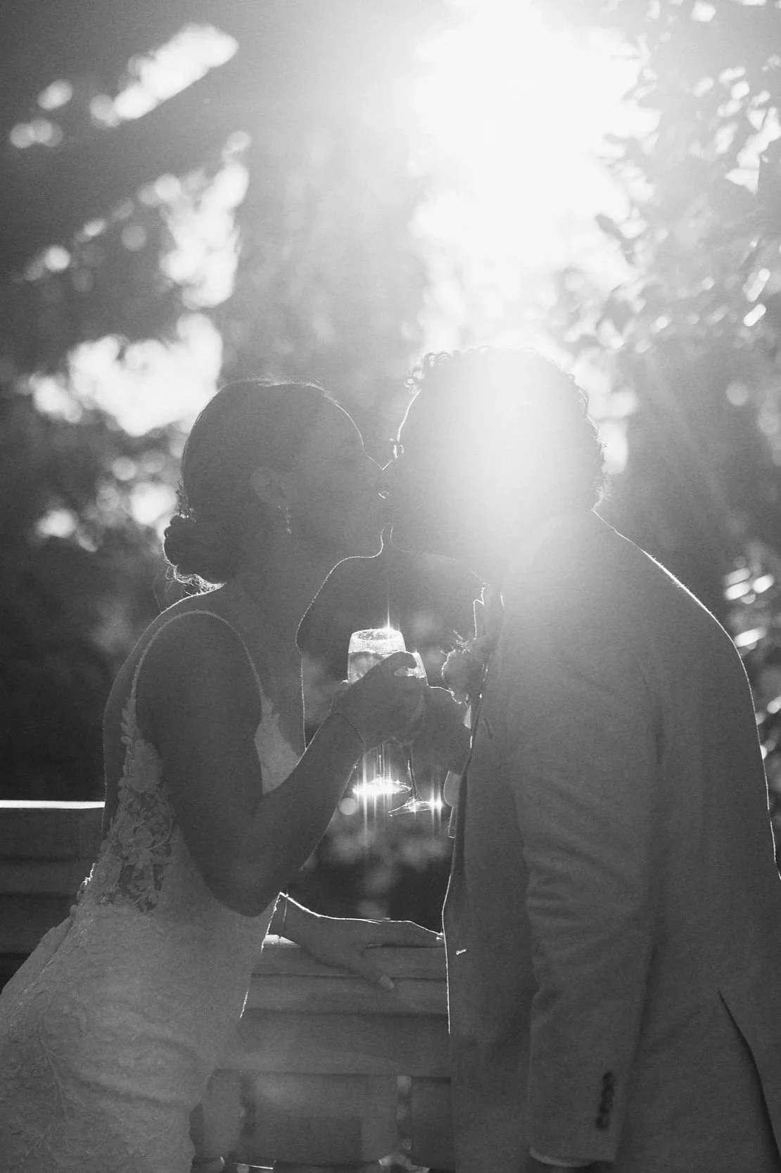 Bride and groom at Borgo Bucciano in Tuscany, Italy