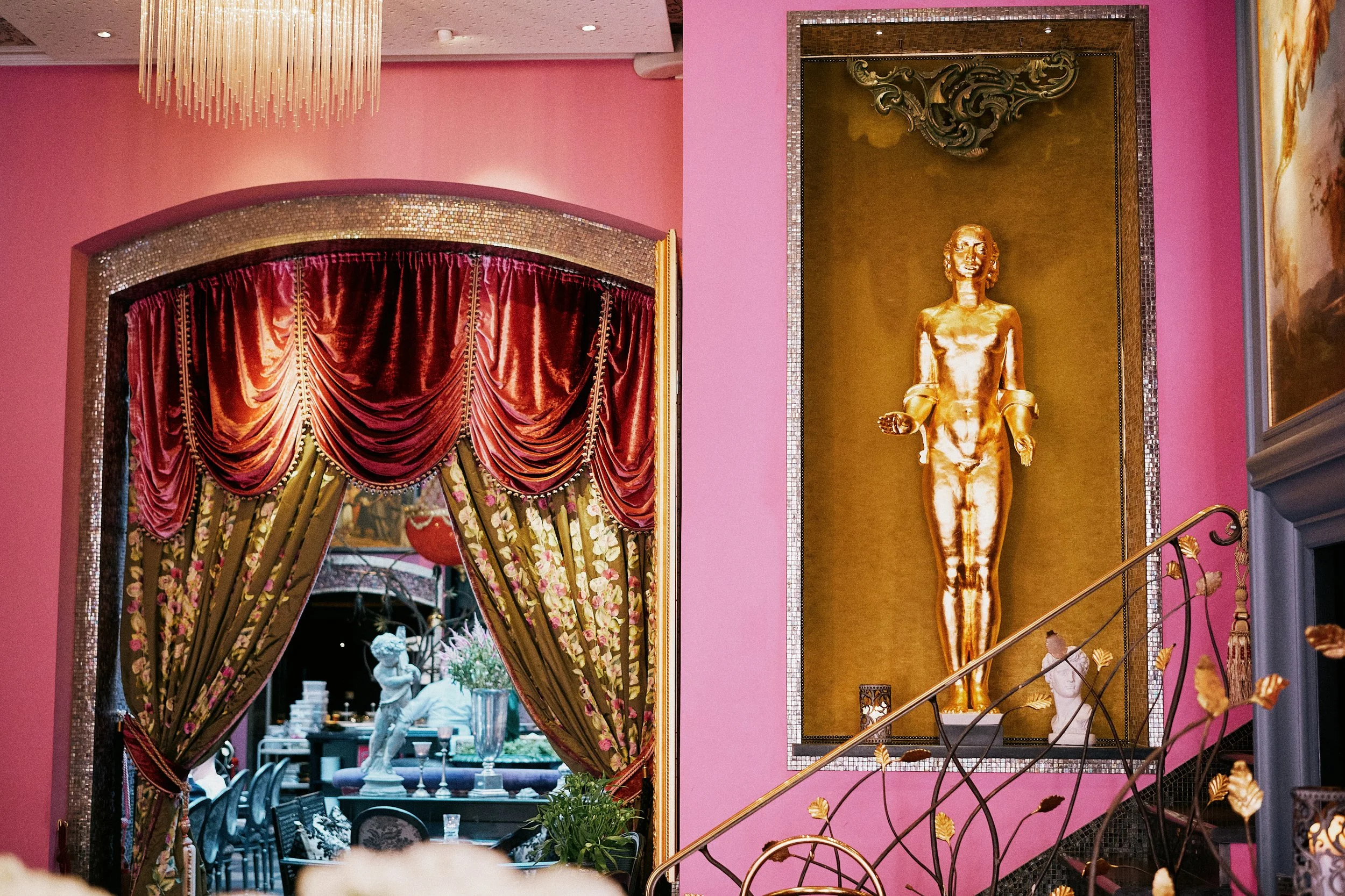 Interior at Dorsia Hotel in Gothenburg during wedding day