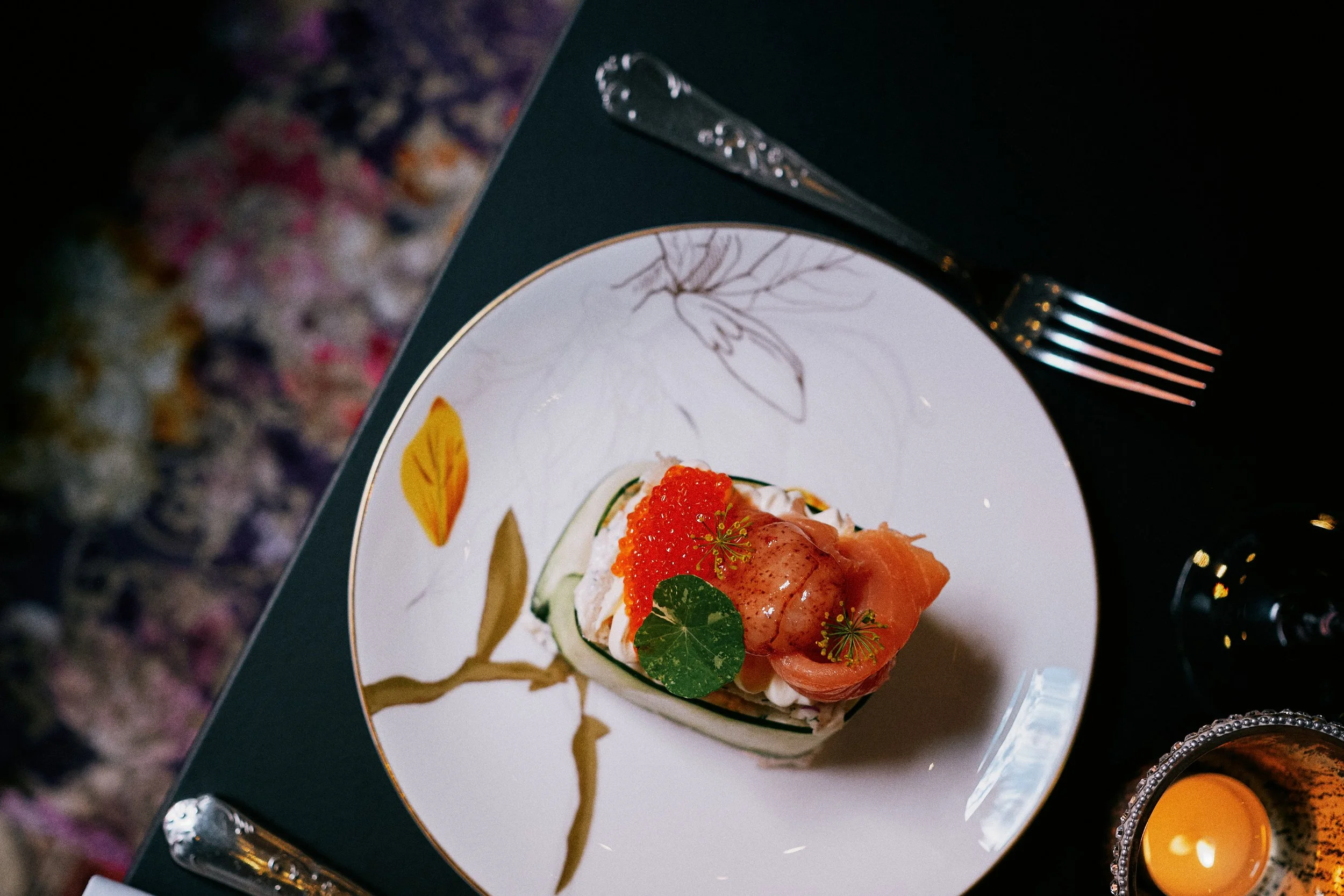 Wedding dinner detail at Dorsia Hotel in Gothenburg