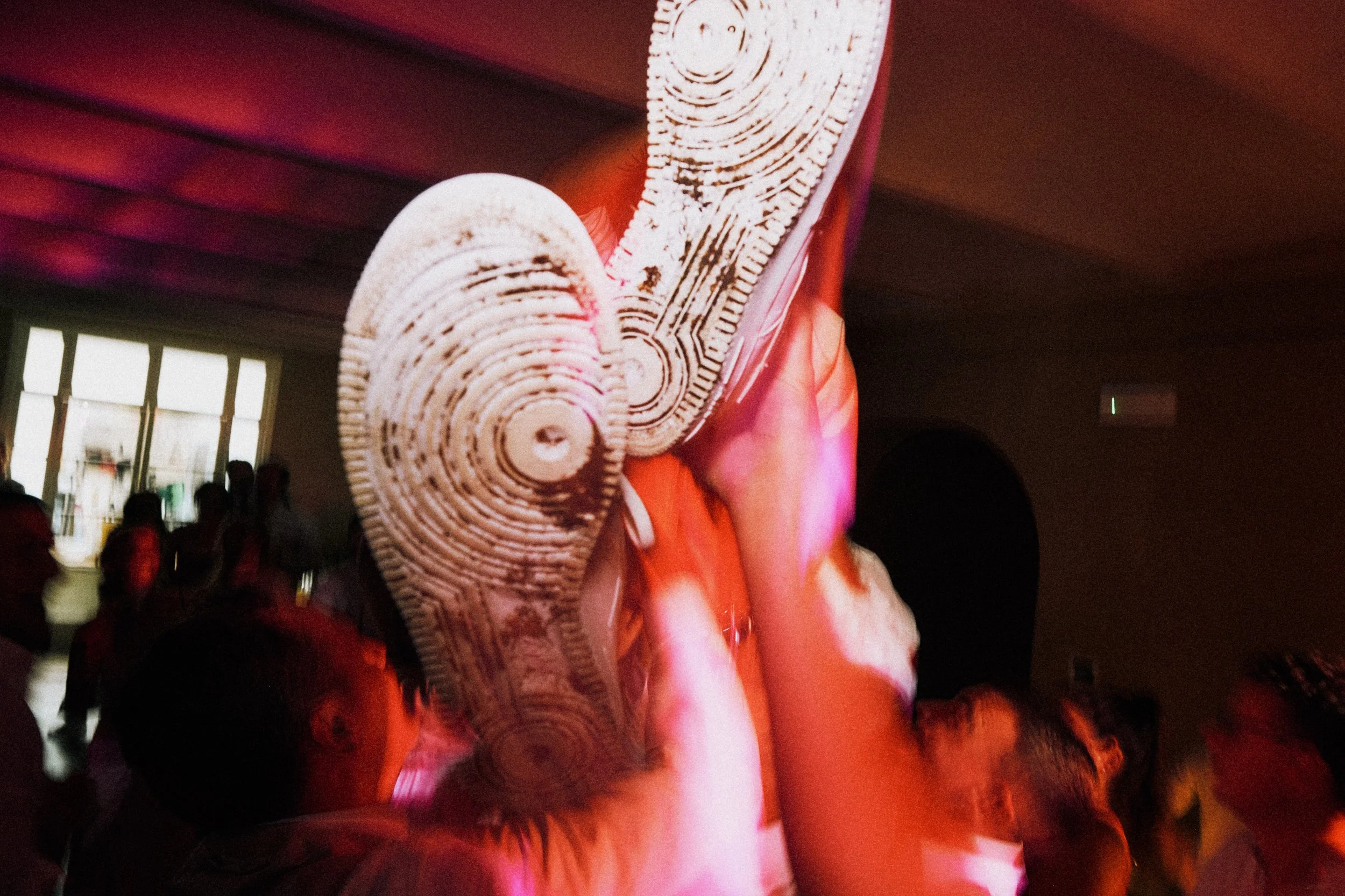 Dance floor moment during destination wedding in Italy