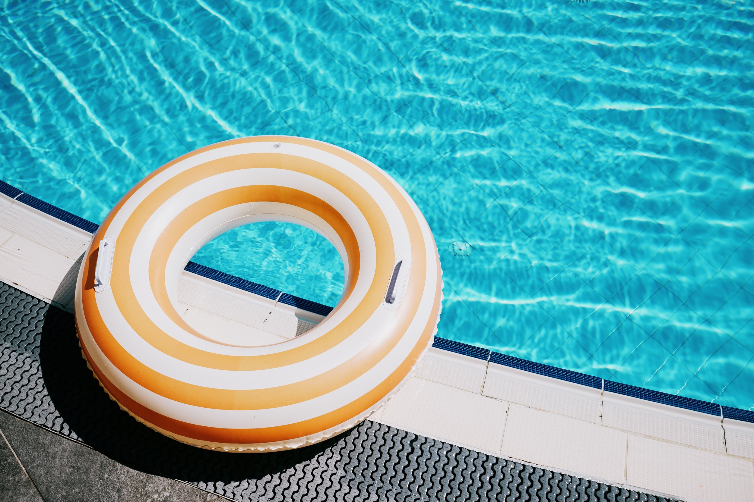 Poolside detail at Borgo Bucciano in Tuscany