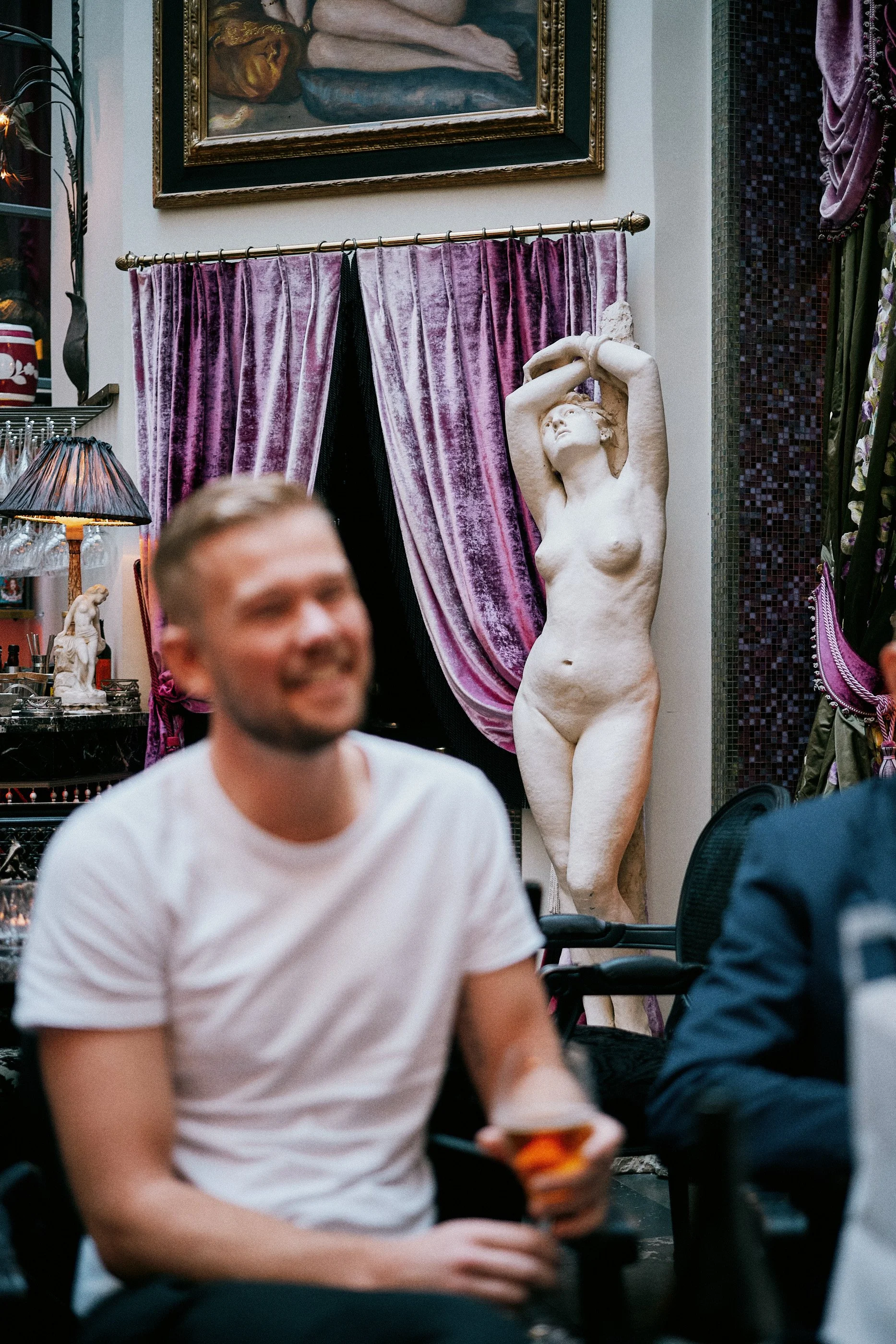 Groom during wedding preparations at Dorsia Hotel in Gothenburg