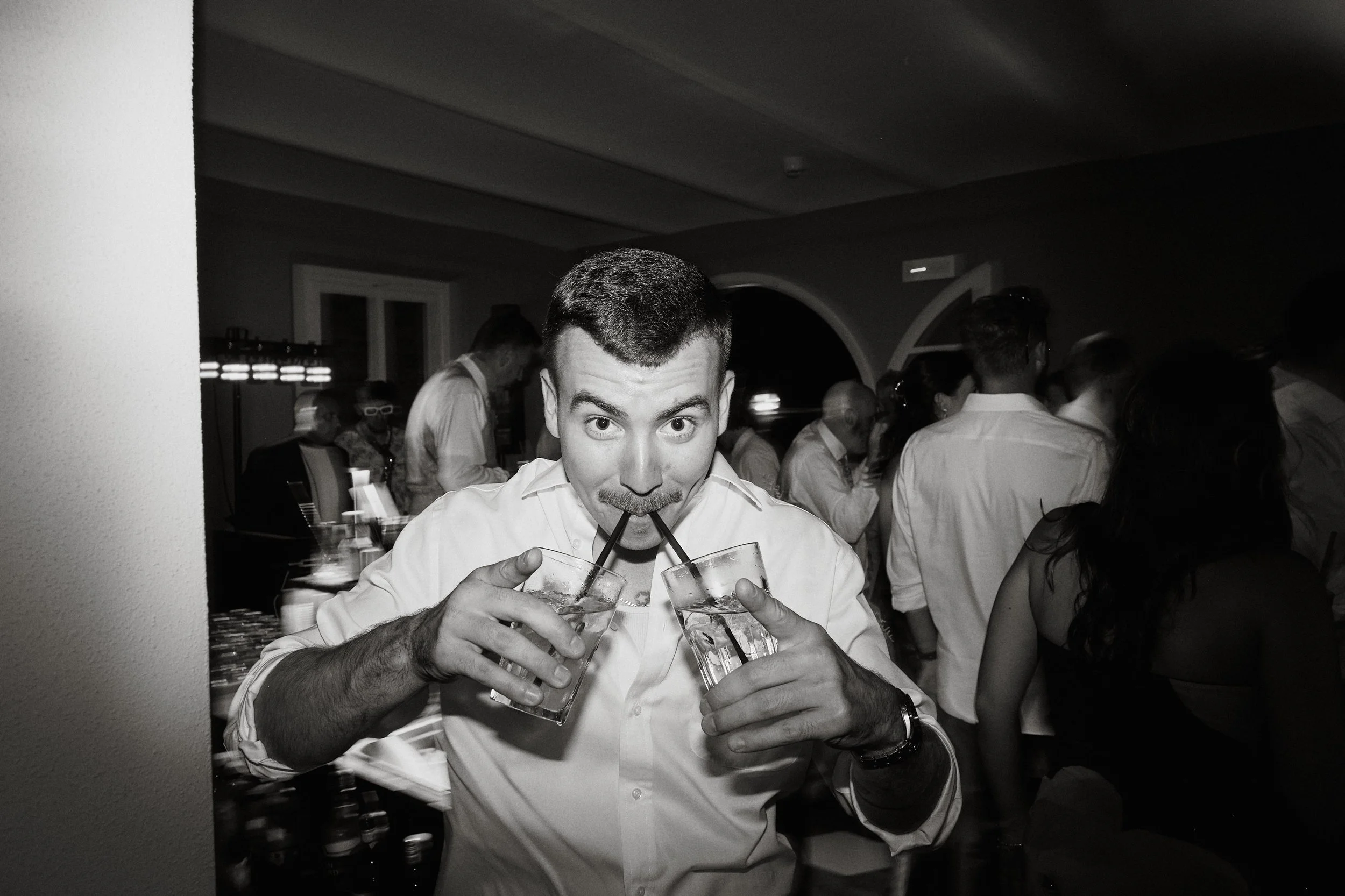 Guest celebrating during destination wedding party