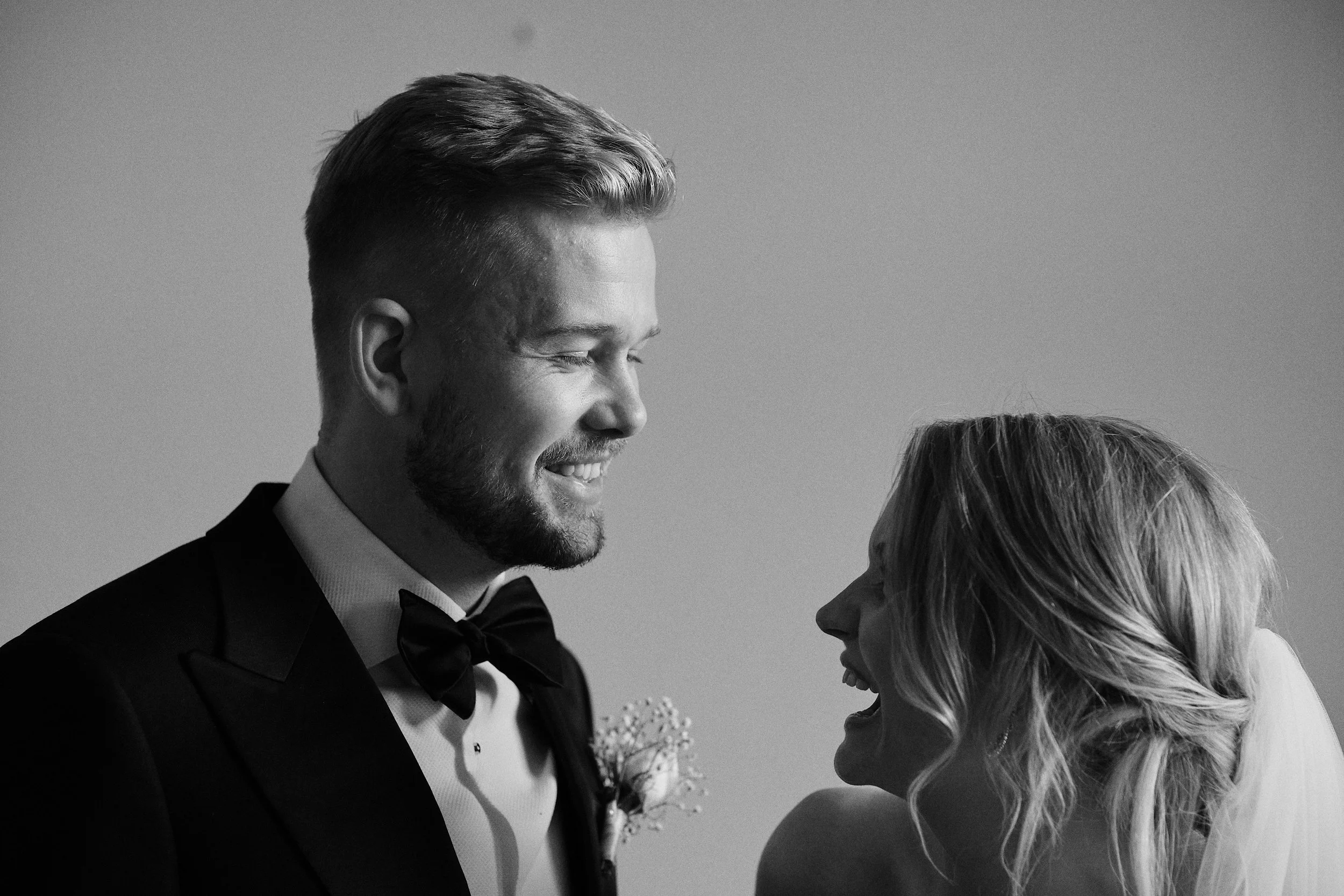 Bride and groom portrait in Gothenburg