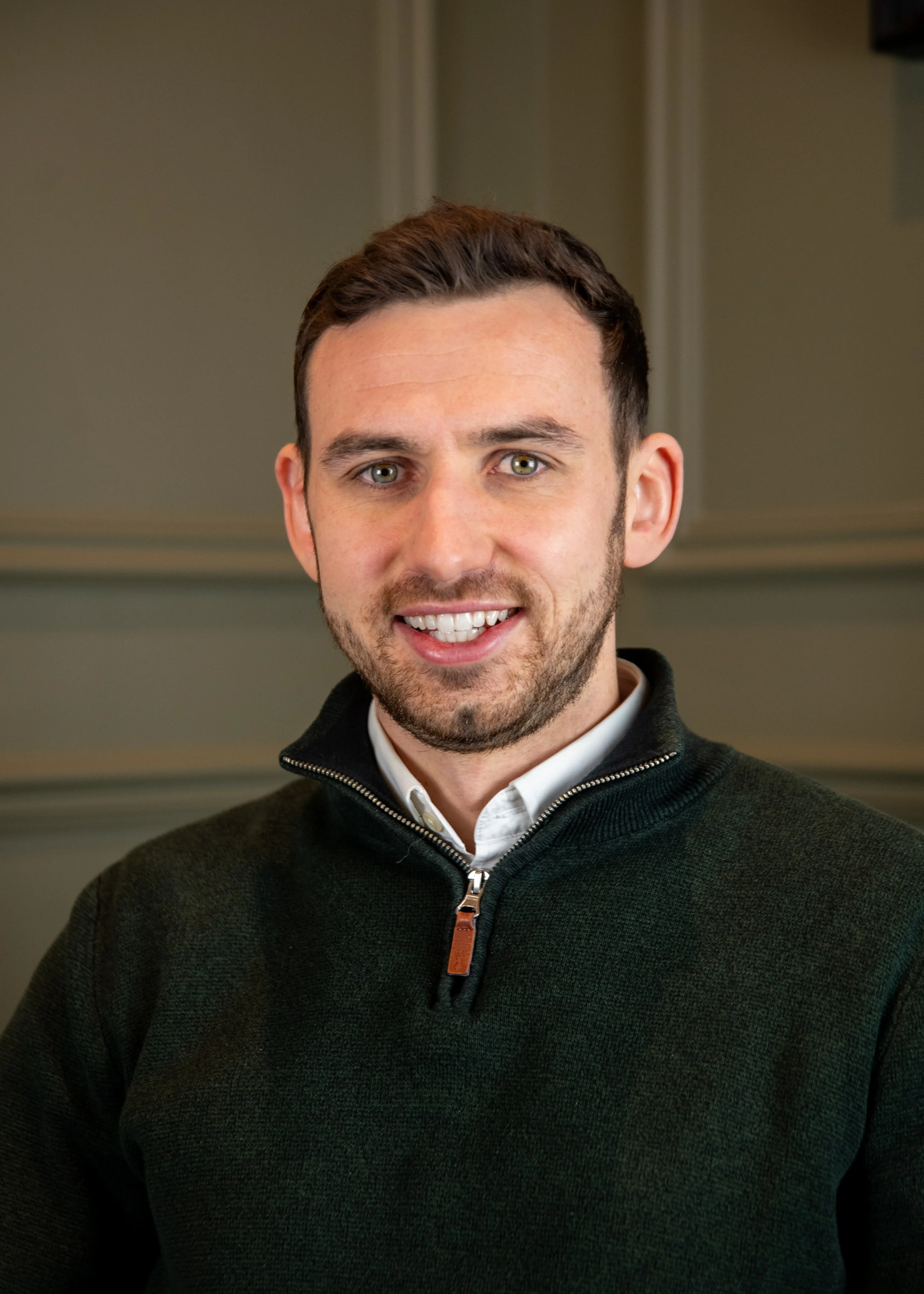 Ben Hewitt smilling white shirt