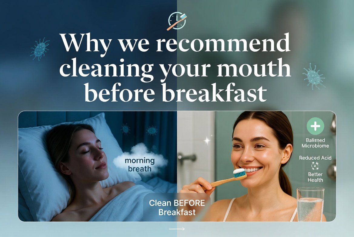 Why we recommend cleaning your mouth before breakfast