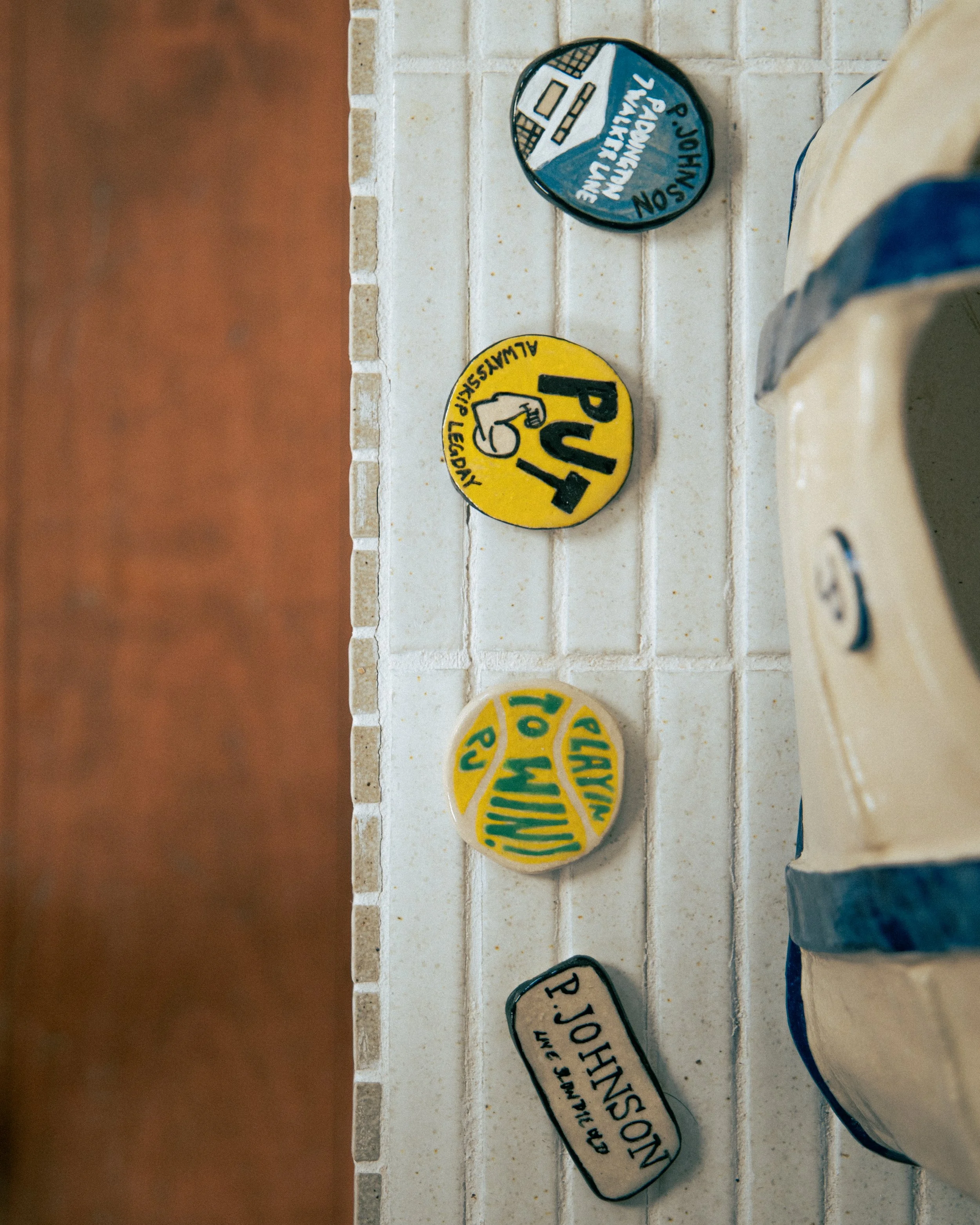 P.Johnson Tote with Ceramic Patches, 2025 