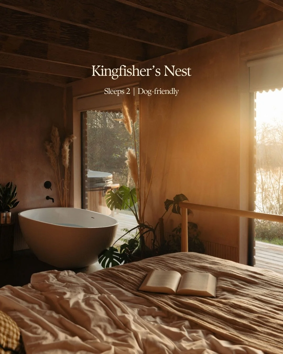 Kingfisher&rsquo;s Nest | Sleeps 2 | Dog-friendly

Perched right on the water&rsquo;s edge at Chalkney Water Meadows, Kingfisher&rsquo;s Nest was designed as a dedicated sanctuary for two. It&rsquo;s a space where wellness meets the quiet magic of th