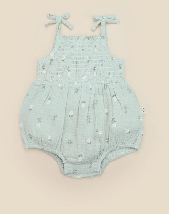Organic Cotton Muslin Bubble romper