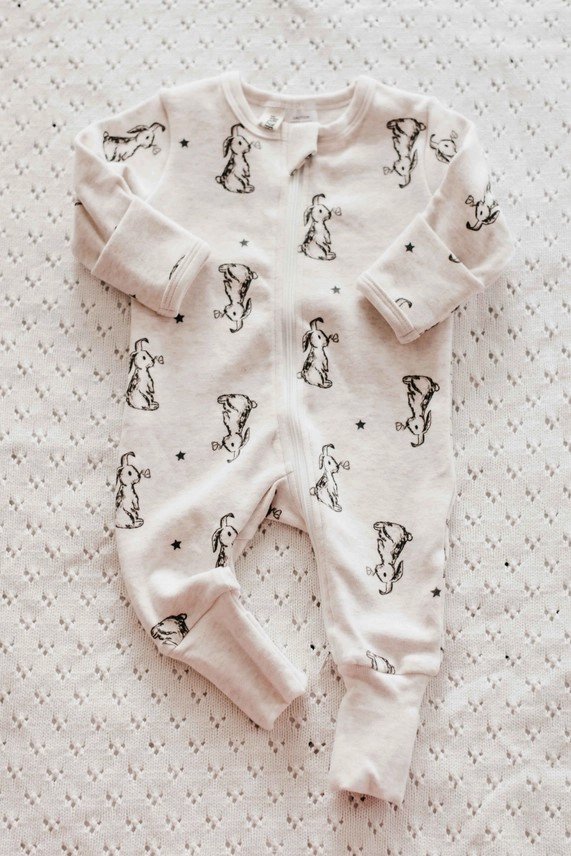 B&H - Cotton Zip suit - Oatmeal - Bunny