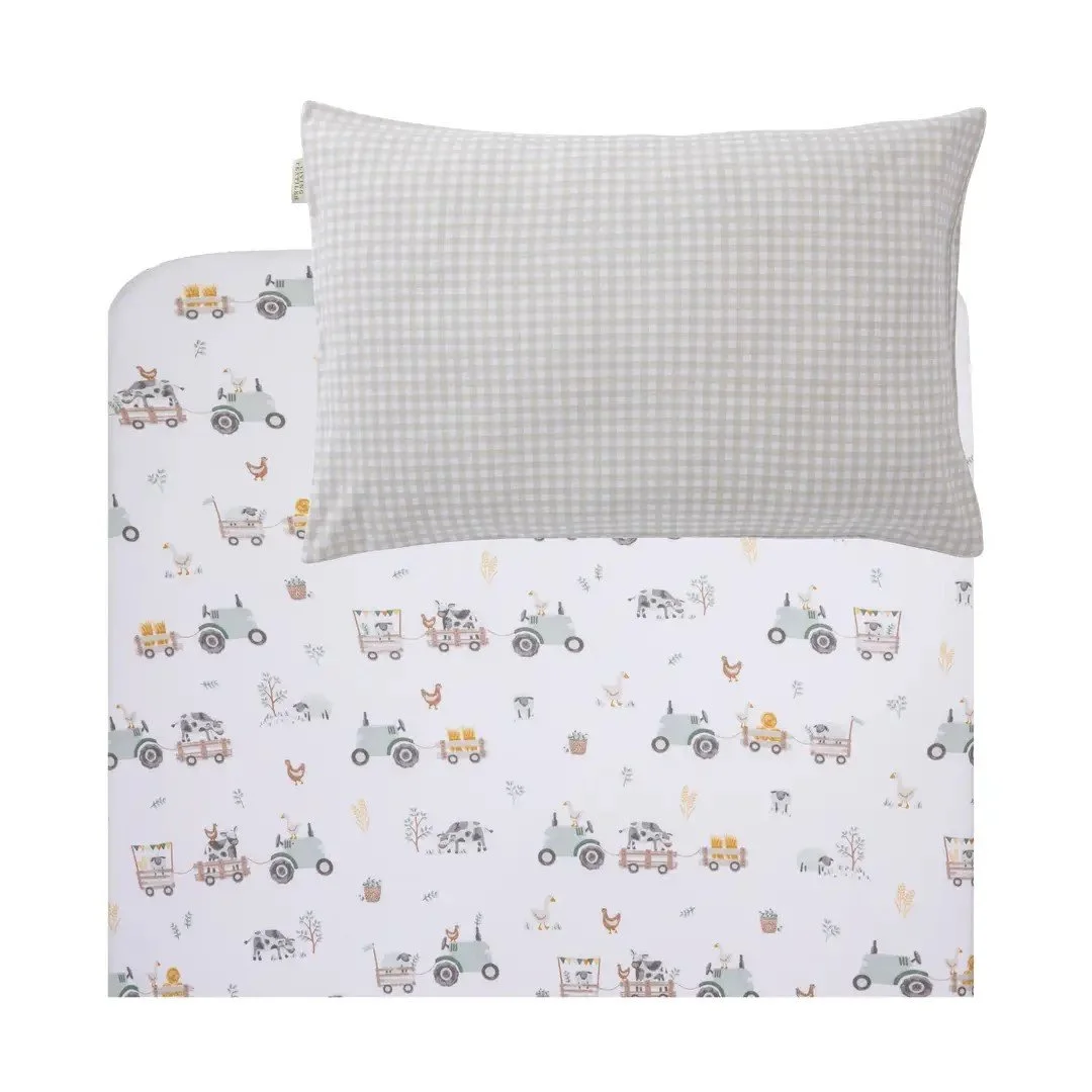 Living Textile - Port-a-Cot Sheet & Pillow Case Set