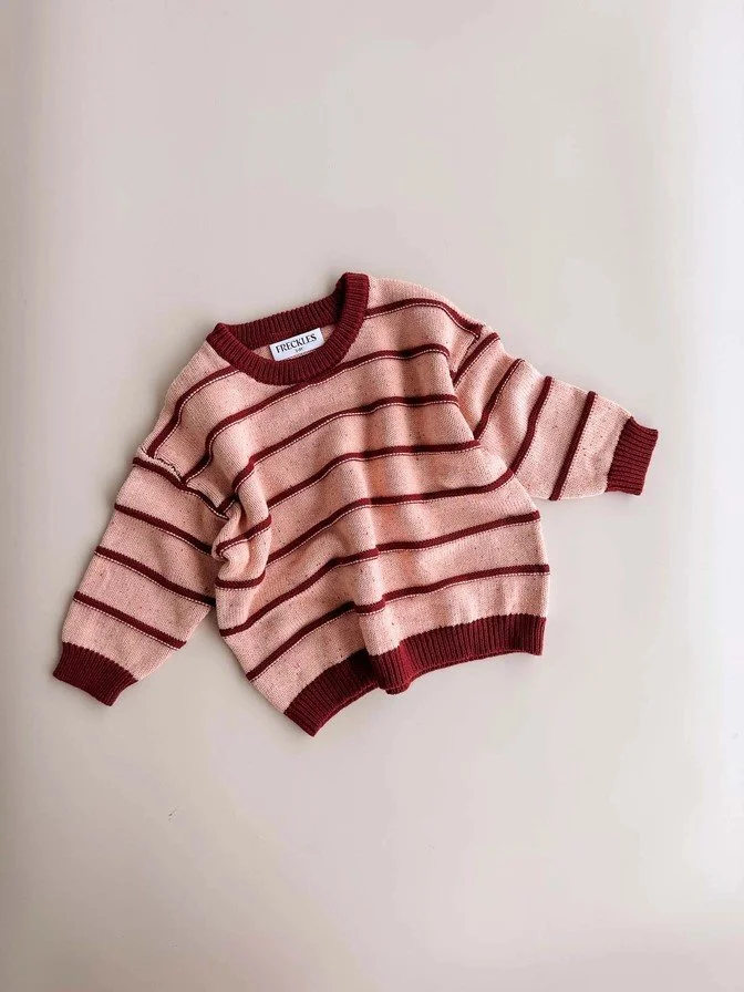 Raised Cotton Knit Jumper - Sherbet Berry.jpeg