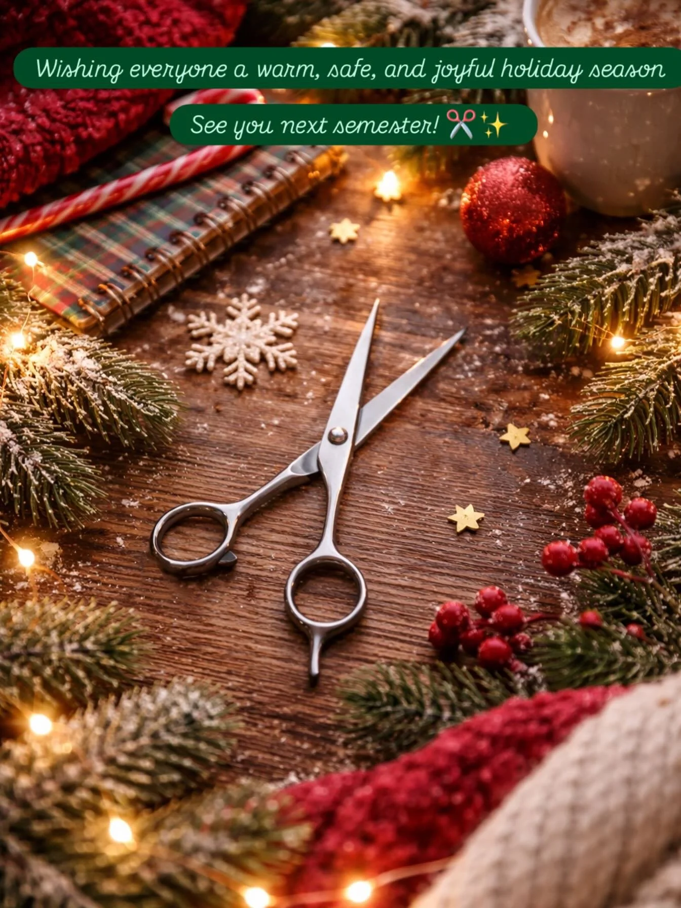 Winter break mode: ON ❄️
Heading north for cold weather + family time 🥶

then back next semester as a full-time instructor &mdash; YAY! 🎉✂️

#CosmetologyInstructor
#WNCcosinstructor
#CosmetologyLife
#instructorlife 
#winterbreak