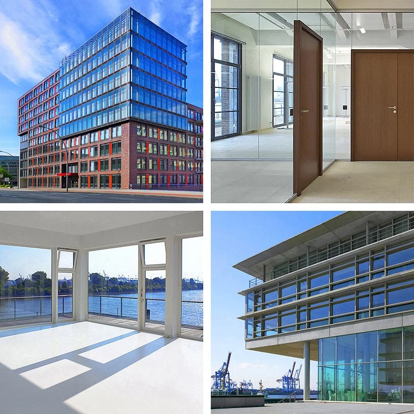 Architektur- und Inerieur-Fotografie in Hamburg mit Blick auf die Elbe.