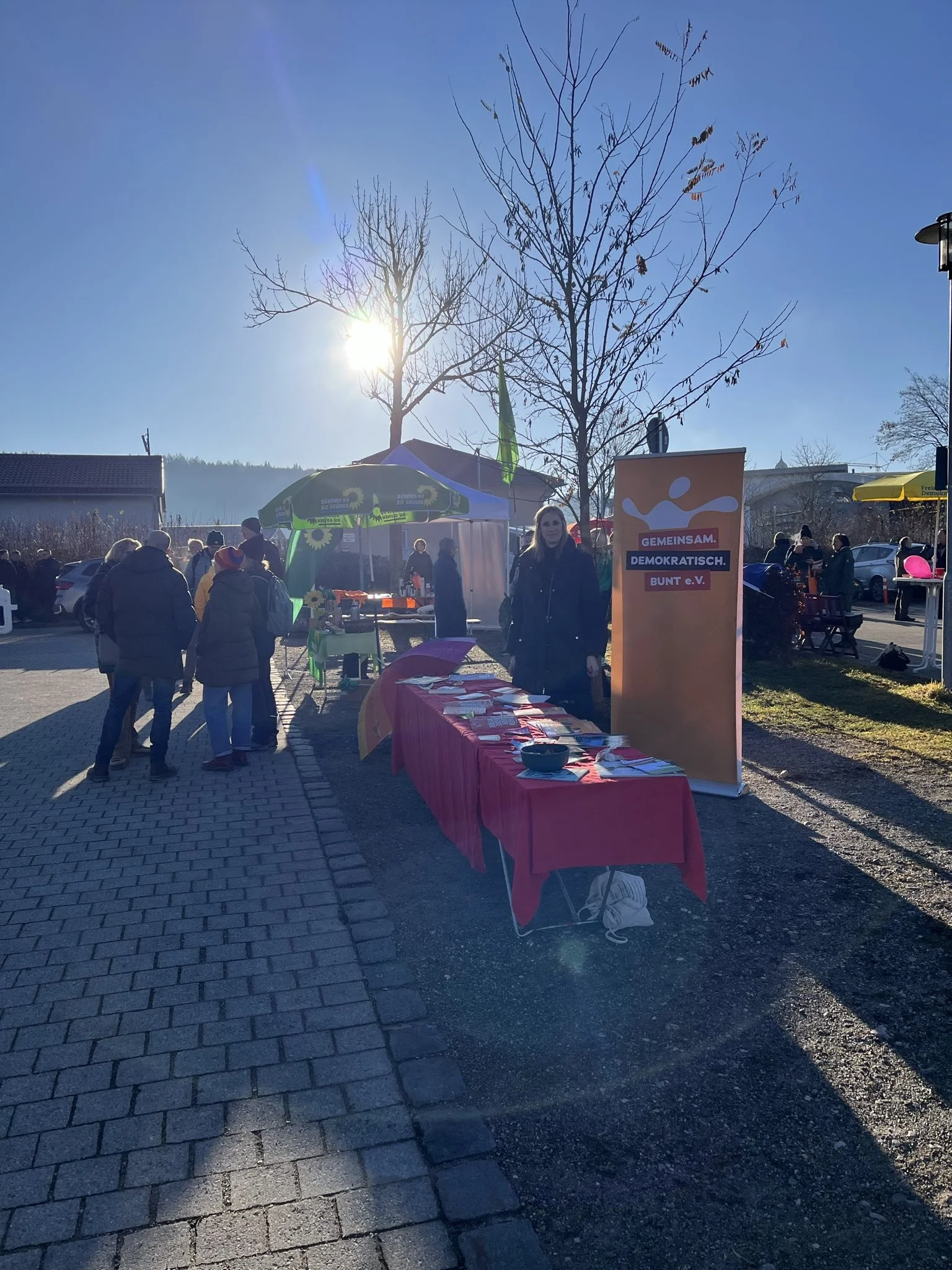 Infostand am Wochenmarkt in Seefeld am 18.12.2025