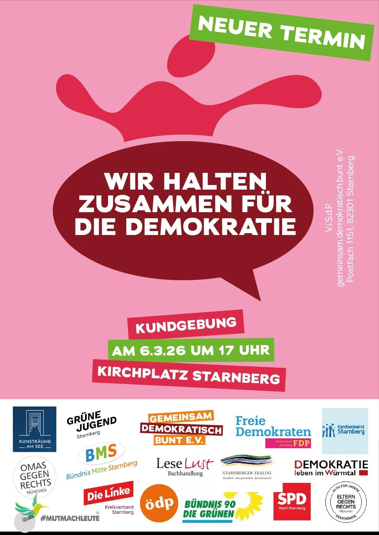 Kundgebung Neuer Termin