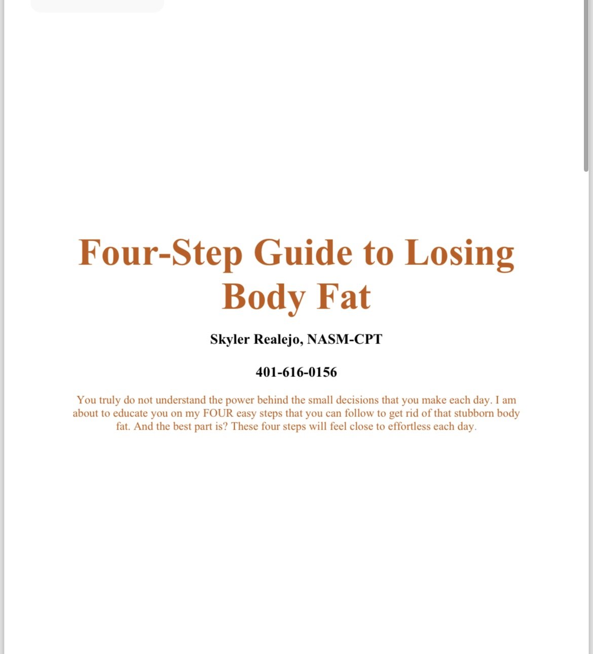 Four-Step Guide to Losing Body Fat