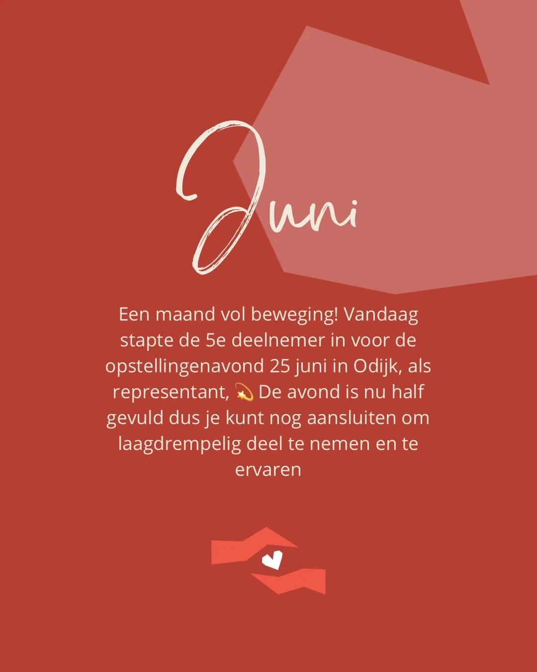 Update!🚨Een blik door Juni. &mdash;&mdash;>

💫 www.judithlassooij.nl/opstellingenavond 25 juni 
💫 Individuele gesprekken lopen ondertussen ook gewoon door, het mooiste vak. 
💫 TMA is joining the party, de #talenten motivatie analyse en jij kan