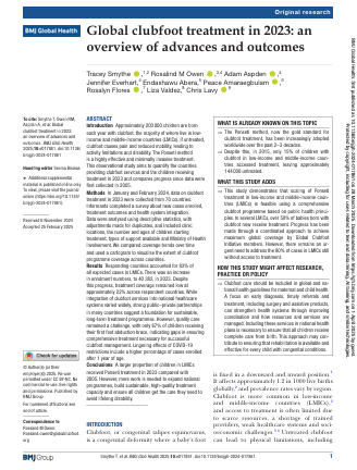 Progress made in global clubfoot management – but urgent need to address major gaps