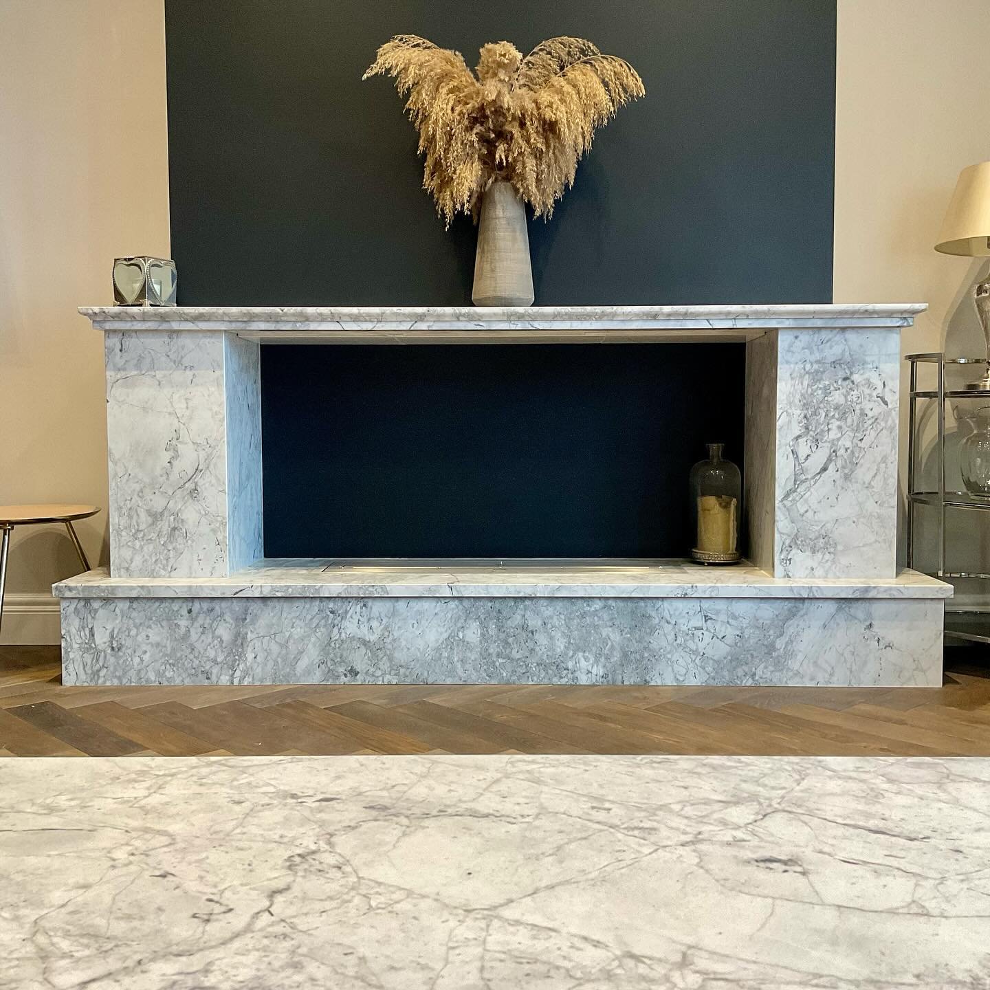 How about this for a centrepiece?😍 

A beautiful quartzite fireplace, carefully fabricated and fitted by the team. The natural veining and timeless design brings elegance and warmth to this space. Perfect for cozy nights in. What do you think ?🔥

#