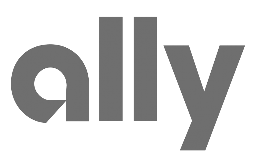 Text that reads "ally" in a bold, stylized font.