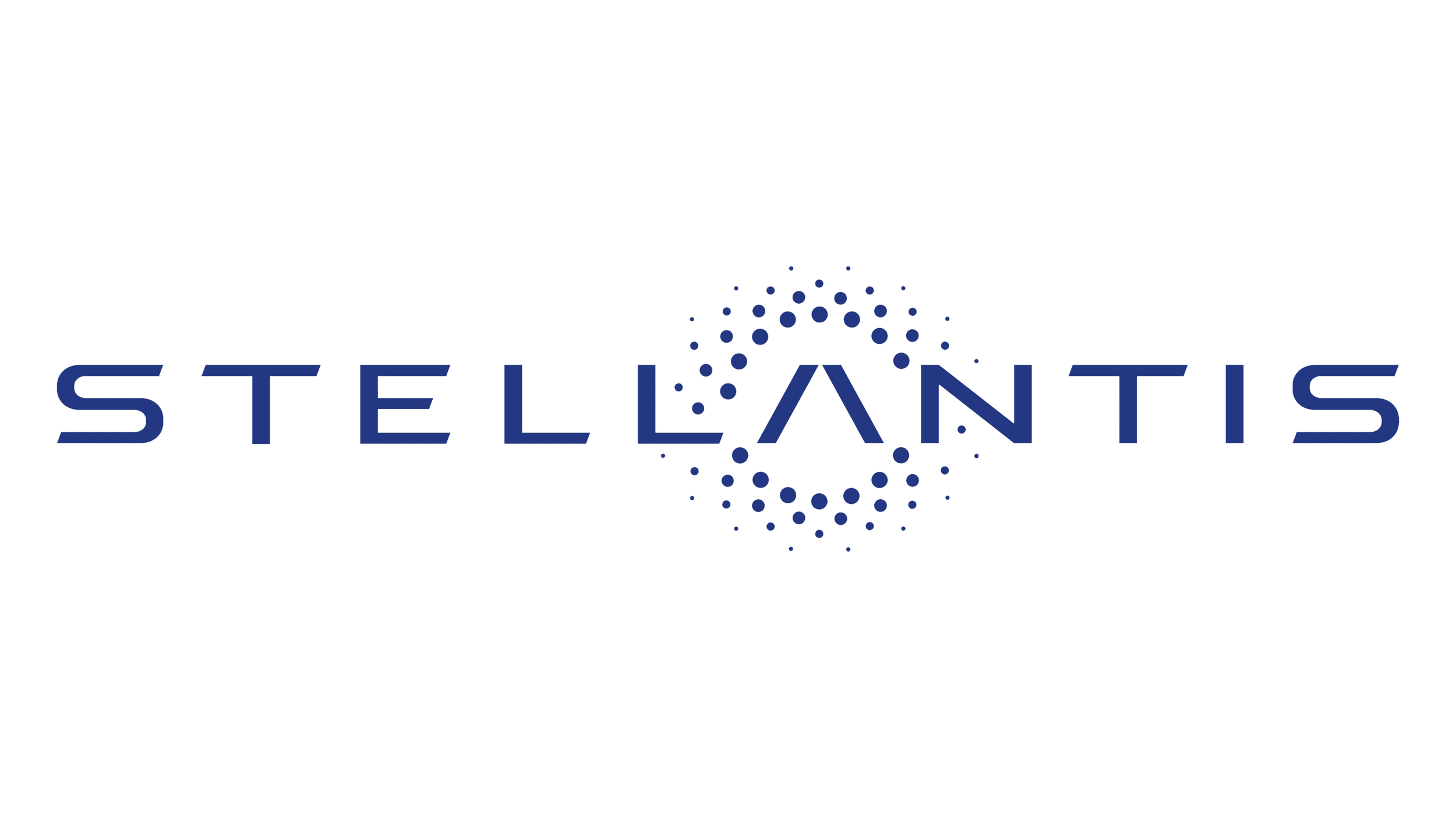 Stellantis logo featuring the word 'STELLANTIS' with a stylized letter A and circular dotted design around the A.