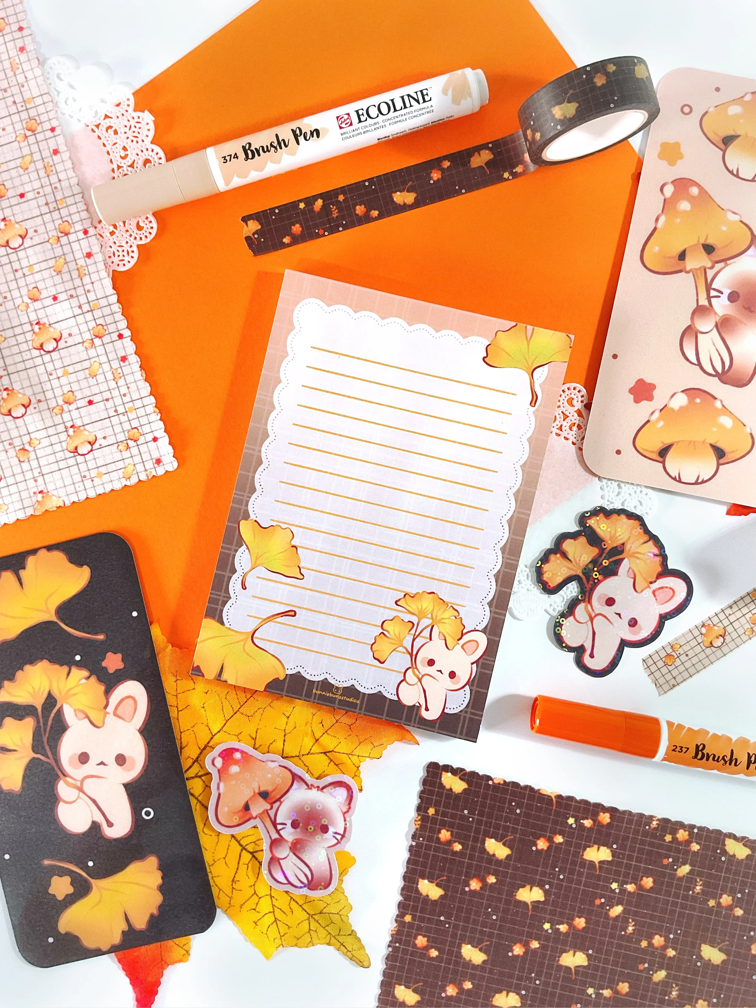 Ginkgo Leaf Popcorn Notepad