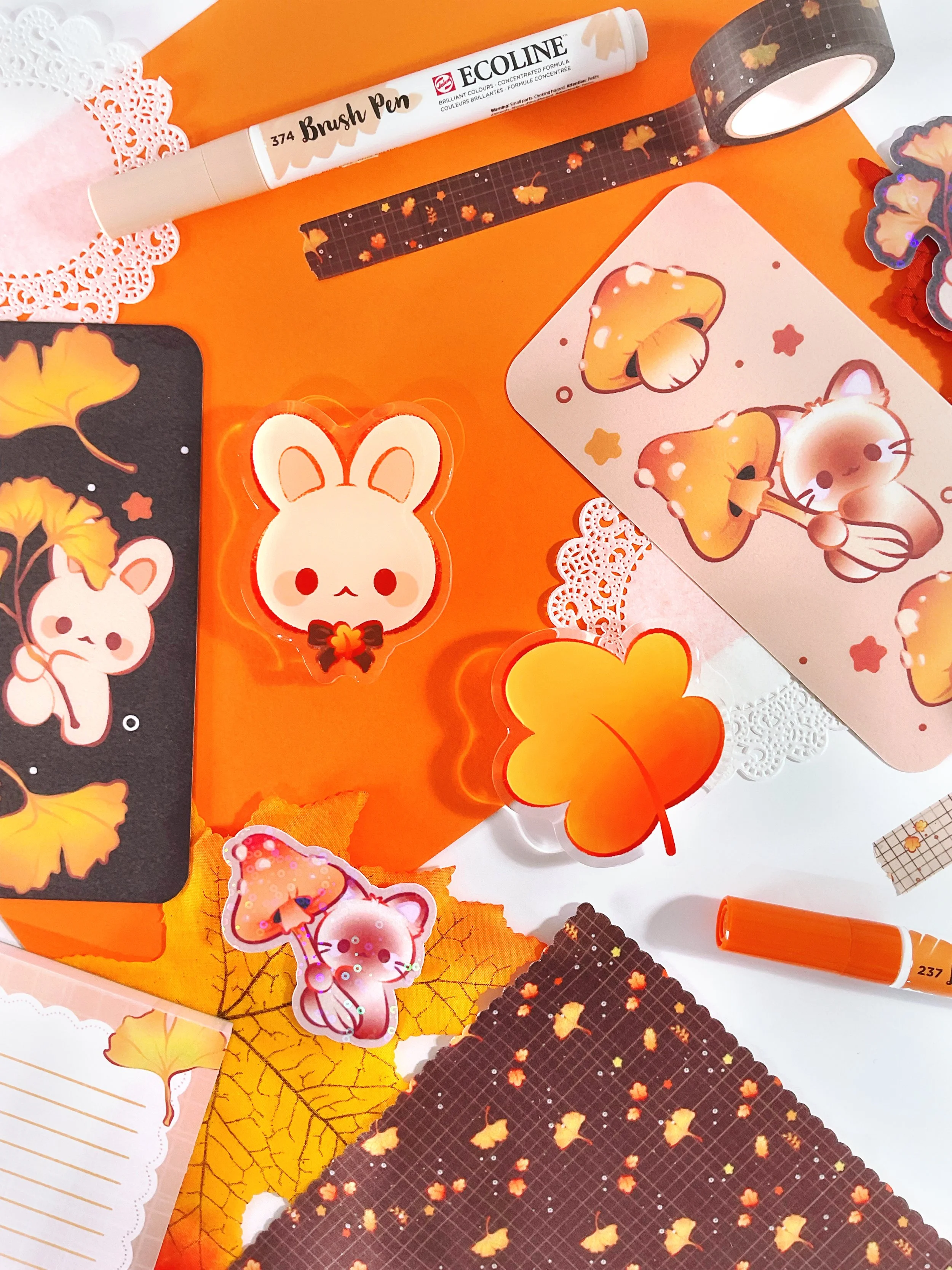 Popcorn & Leaf Phone Grips