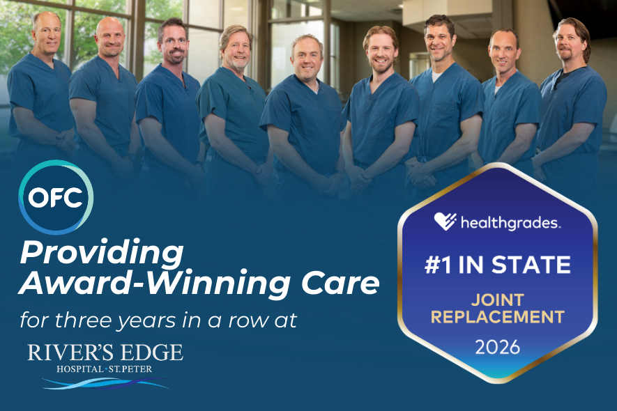 River’s Edge Hospital Ranked #1 in Joint Replacement in Minnesota by Healthgrades&nbsp;