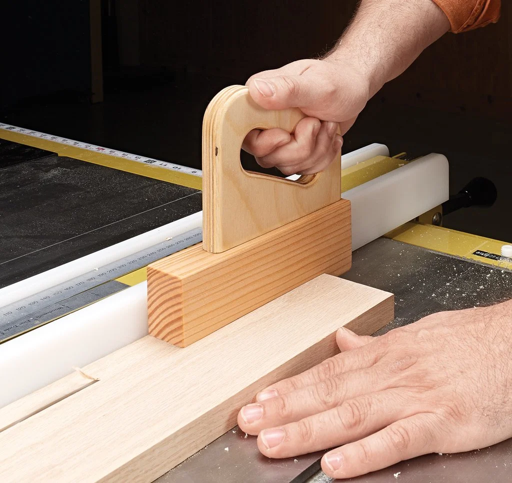 Person using a push block