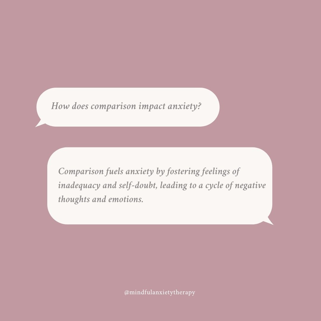 Ever noticed how comparing yourself to others can trigger feelings of anxiety? 💥 Comparison can be a sneaky culprit behind anxiety, breeding self-doubt and dissatisfaction. I'm here to guide you in overcoming comparison and finding peace within your