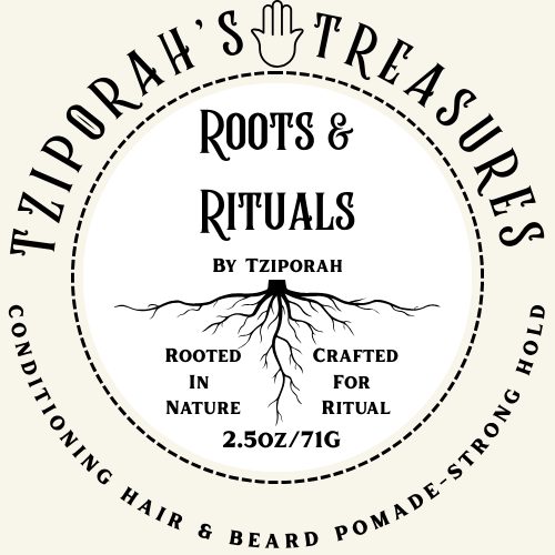 Natural Conditioning Hair & Beard Pomade-Strong Hold: Roots & Rituals by Tziporah
