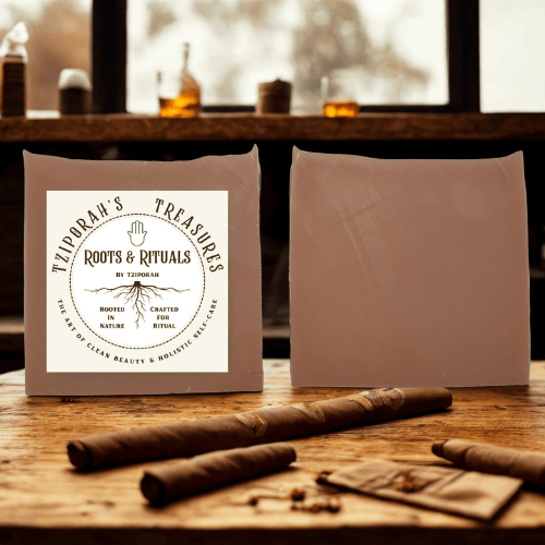 Prestige Essence: Smoky Cognac Luxury Soap Bar | Roots & Rituals by Tziporah – Bergamot, Cognac & Tobacco