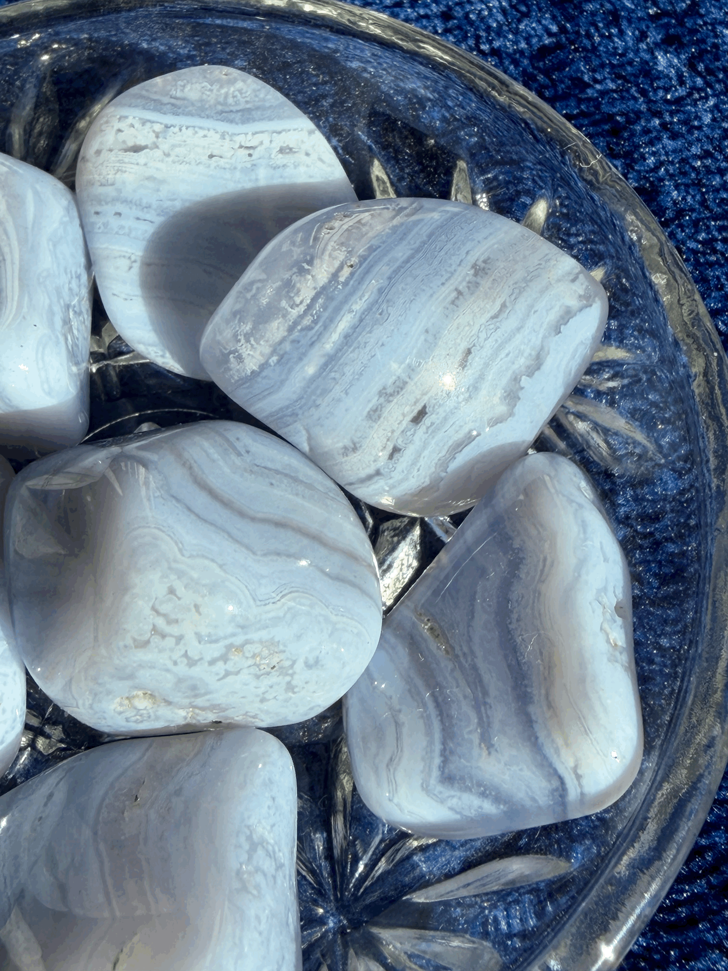 Tumbled Blue Lace Agate