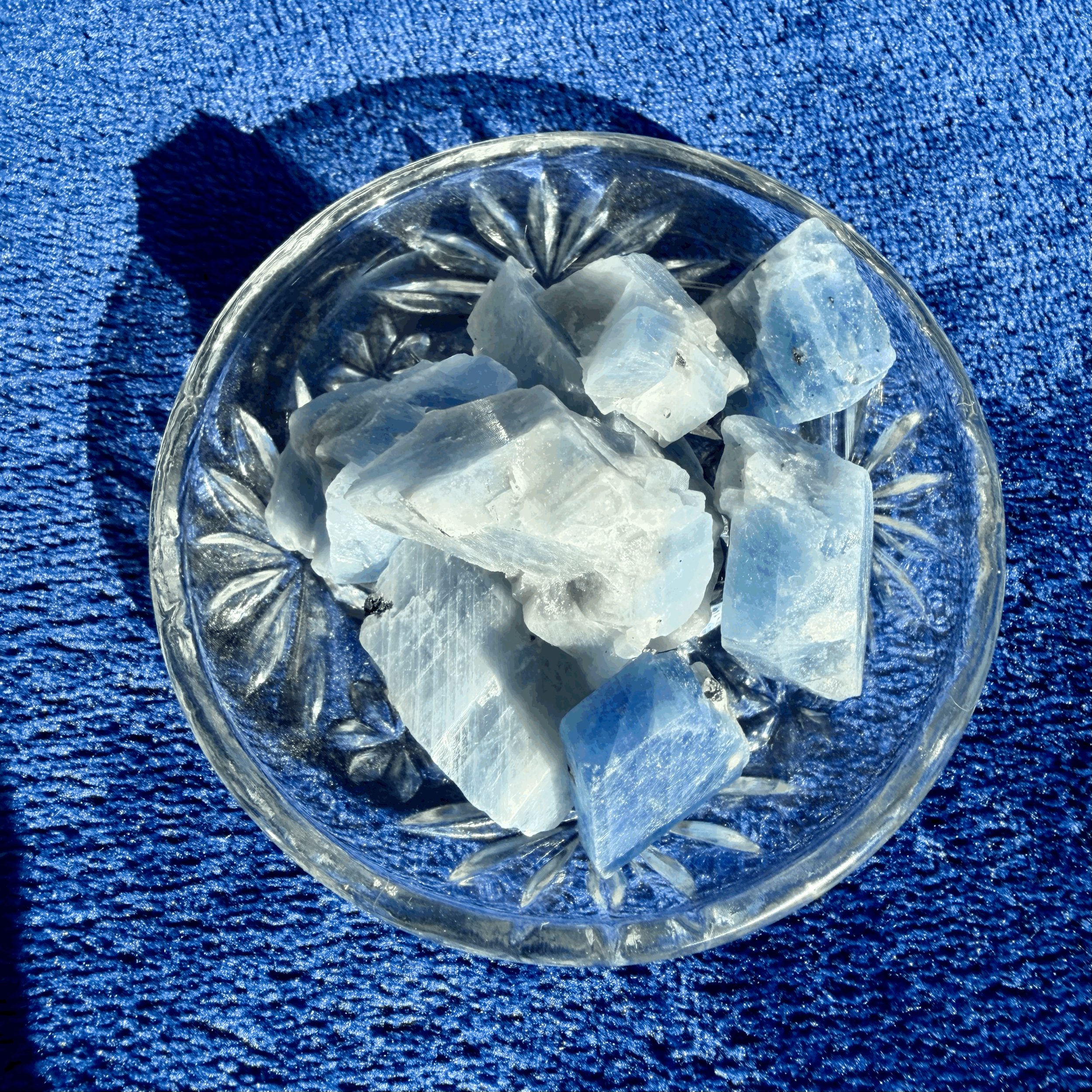 Blue Calcite Raw (AA Grade)  from Namibia