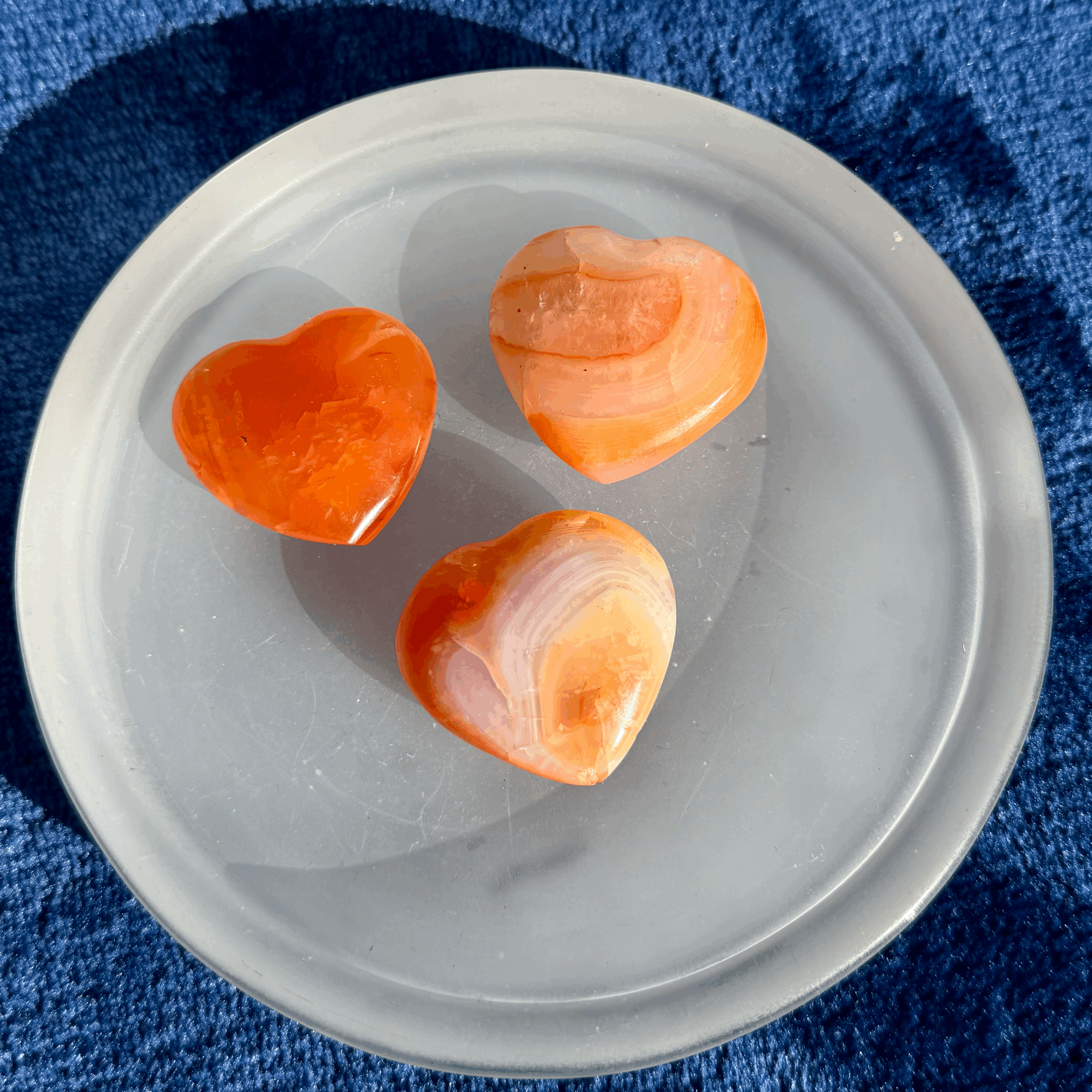 Carnelian Polished Hearts (AA Grade) from Madagascar