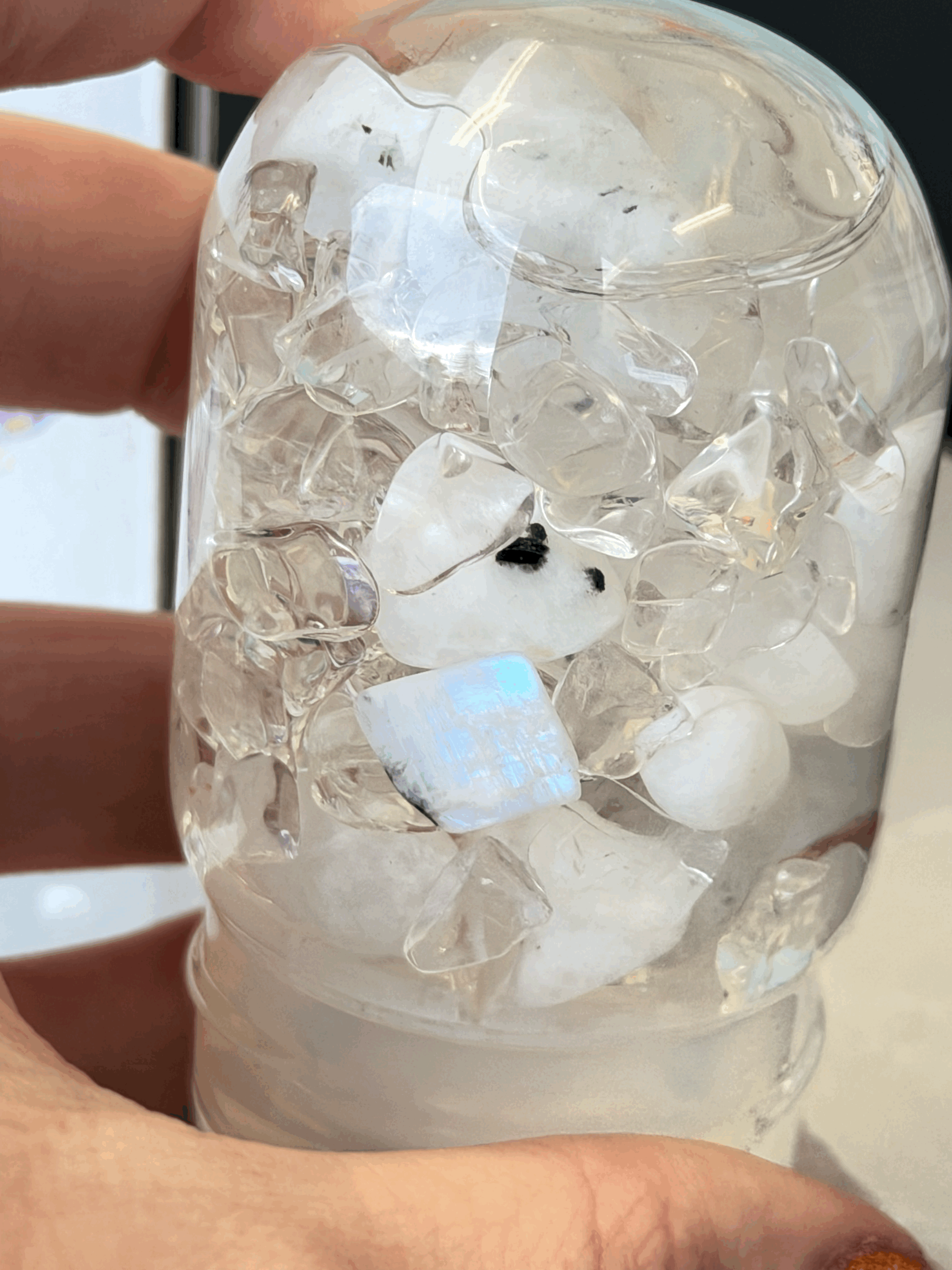 ViA Gempod LUNA with Moonstone and Clear Quartz